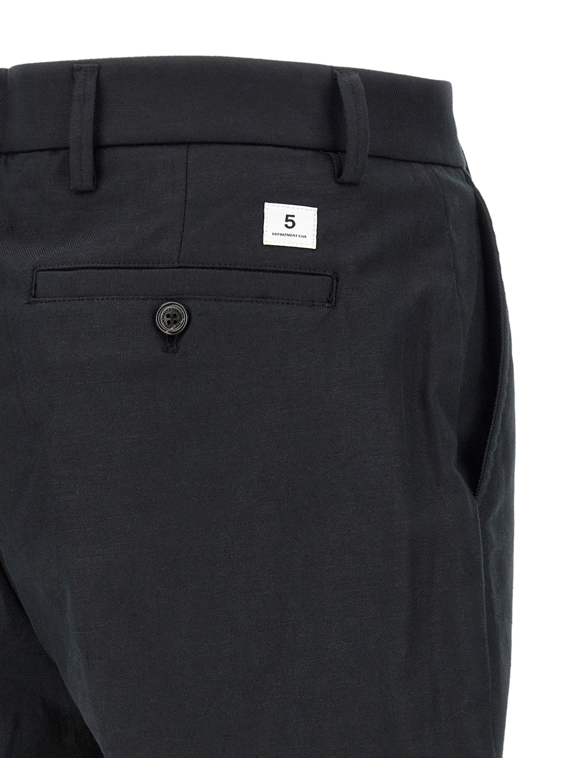 Black Cotton Casual Pants
