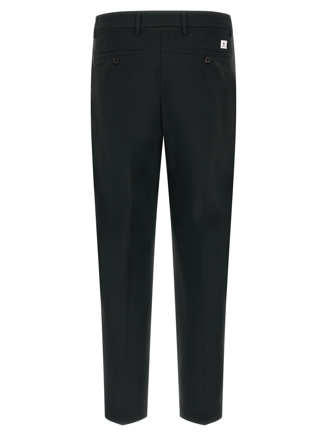 Black Polyester Casual Pants