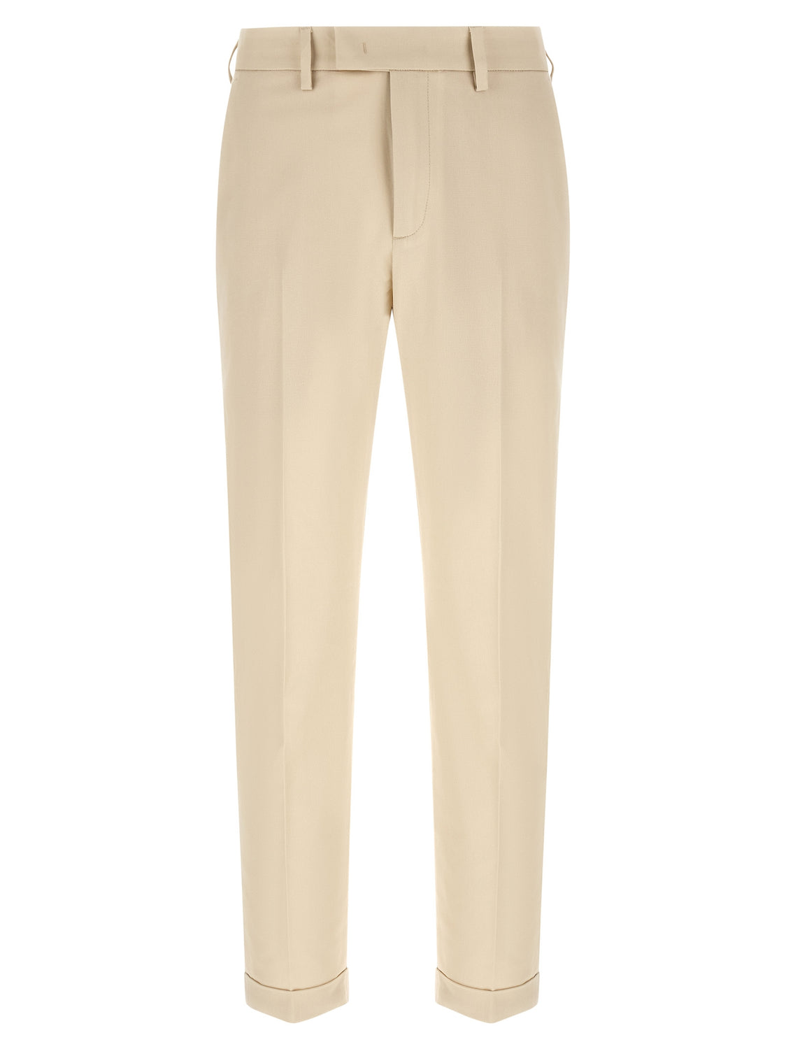 Beige Cotton Chino Pants