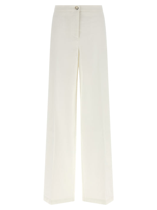 White Linen Casual Pants