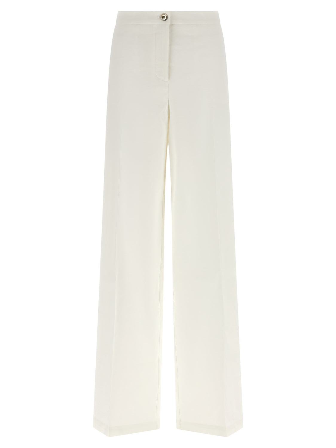 White Linen Casual Pants