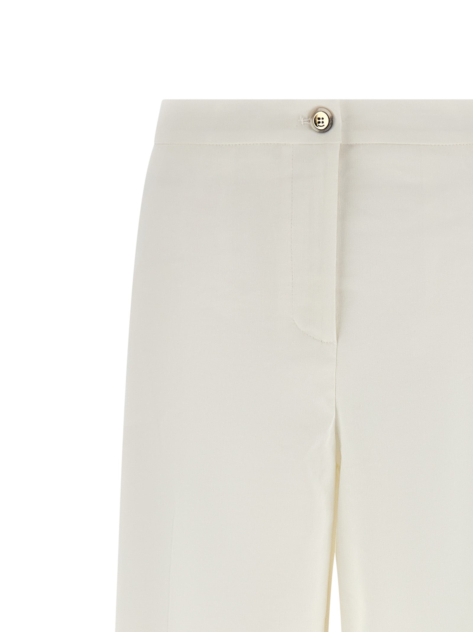 White Linen Casual Pants