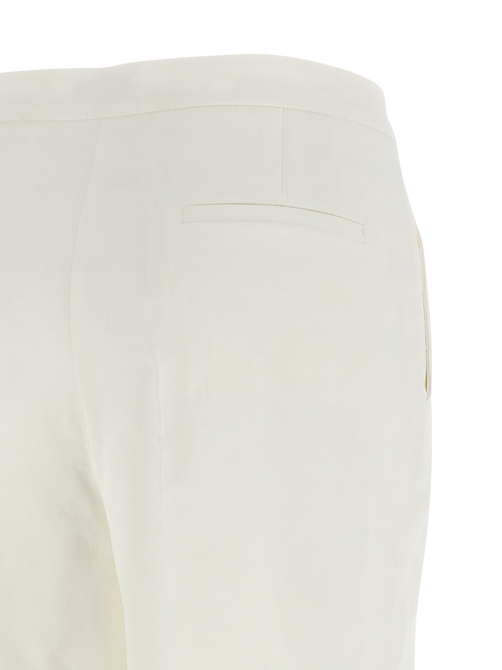 White Linen Casual Pants