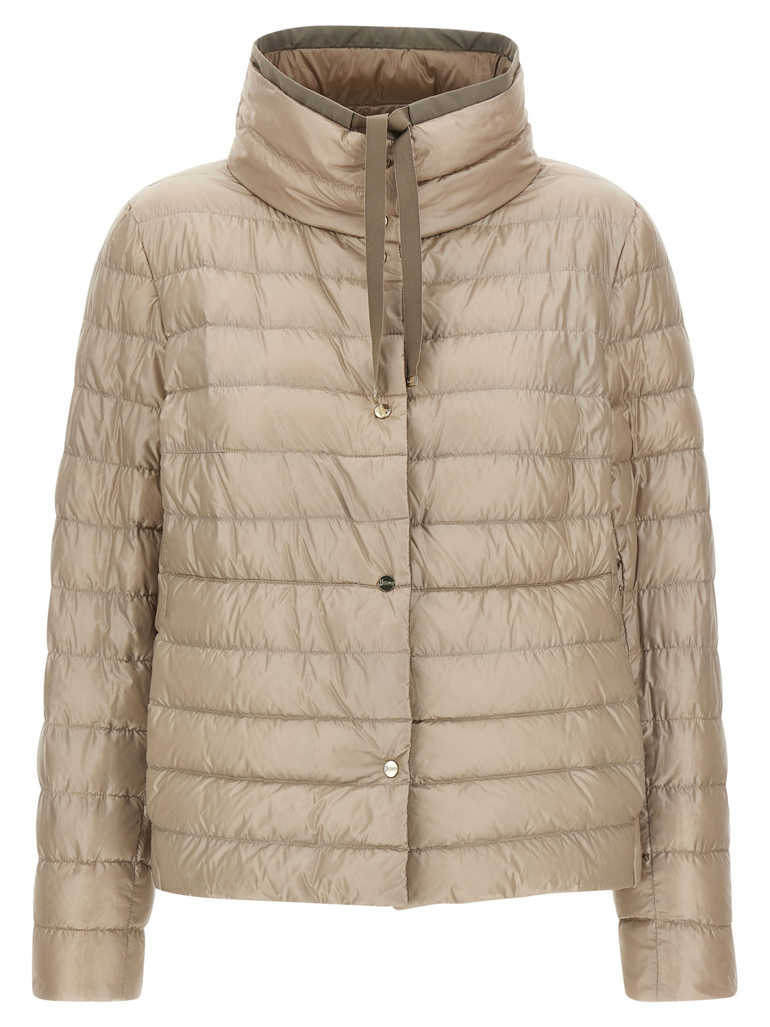 Brown Polyamide Full-Length Jacket