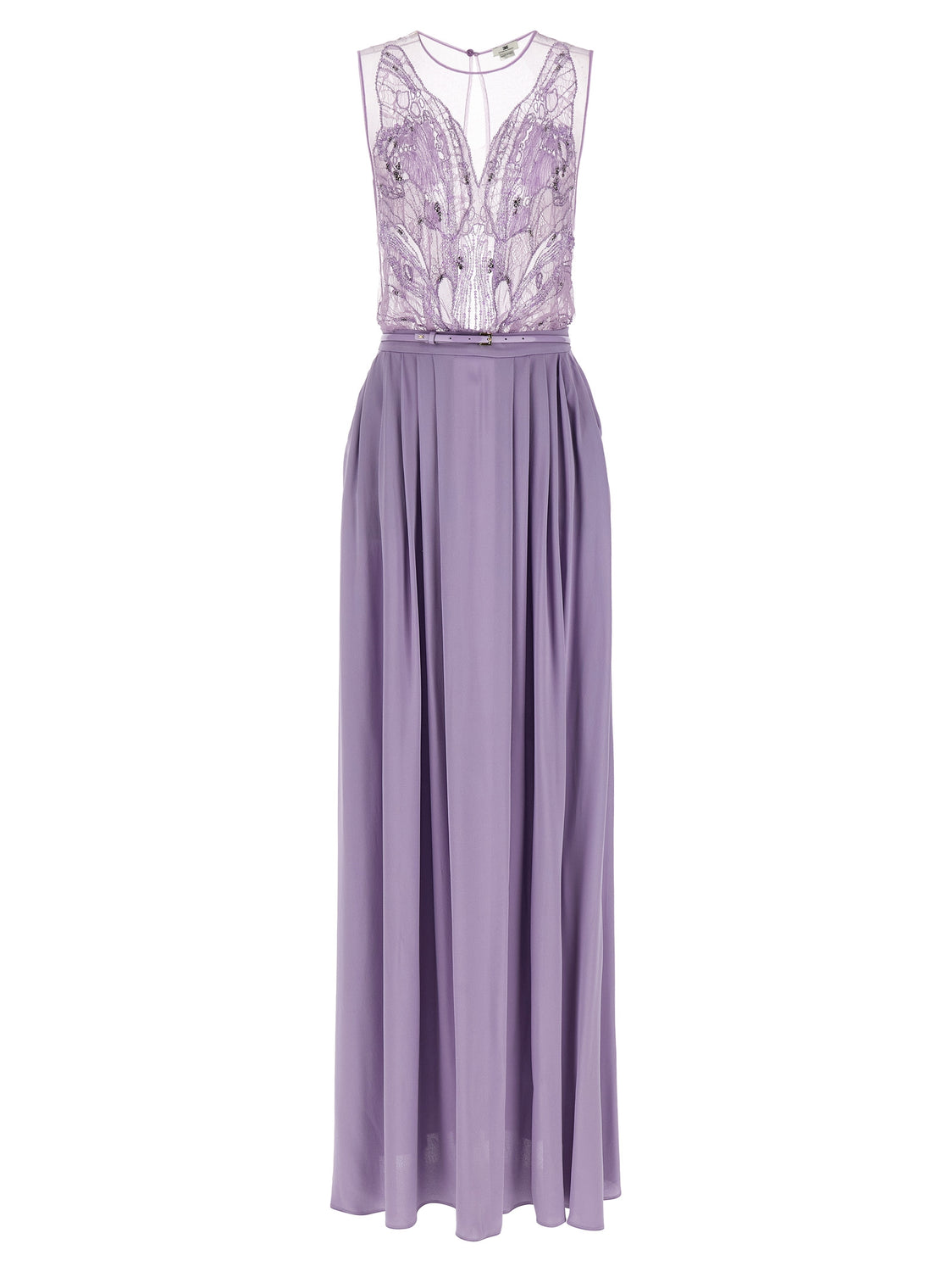 Purple Viscose Long Dress