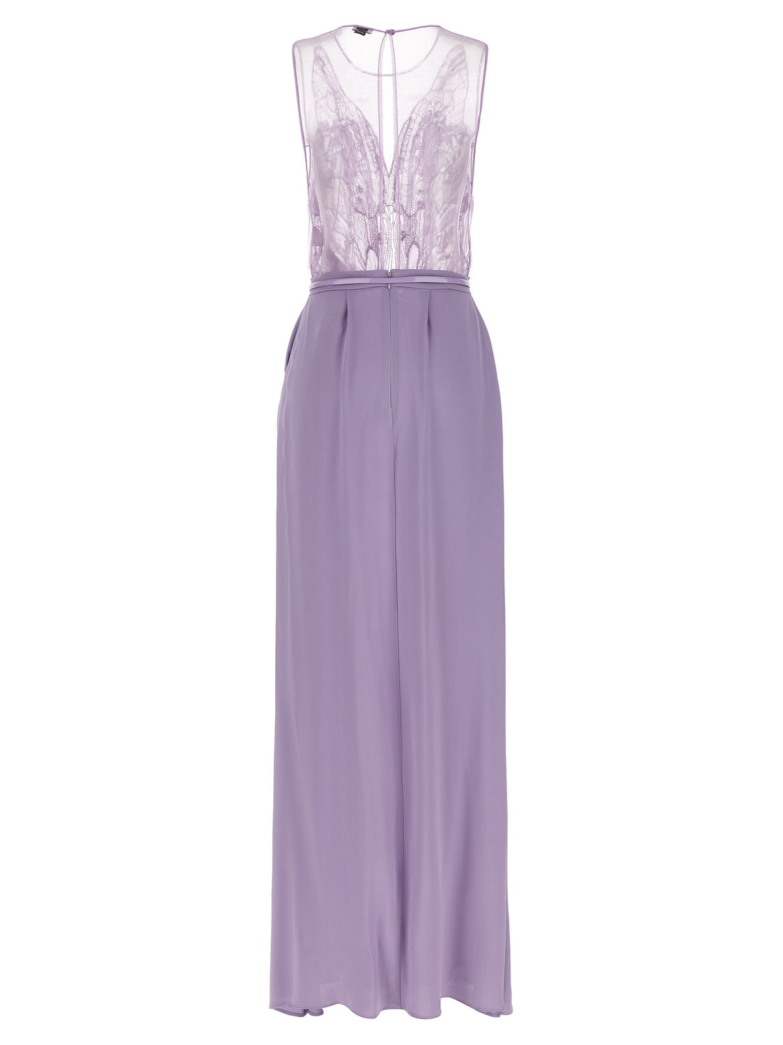 Purple Viscose Long Dress