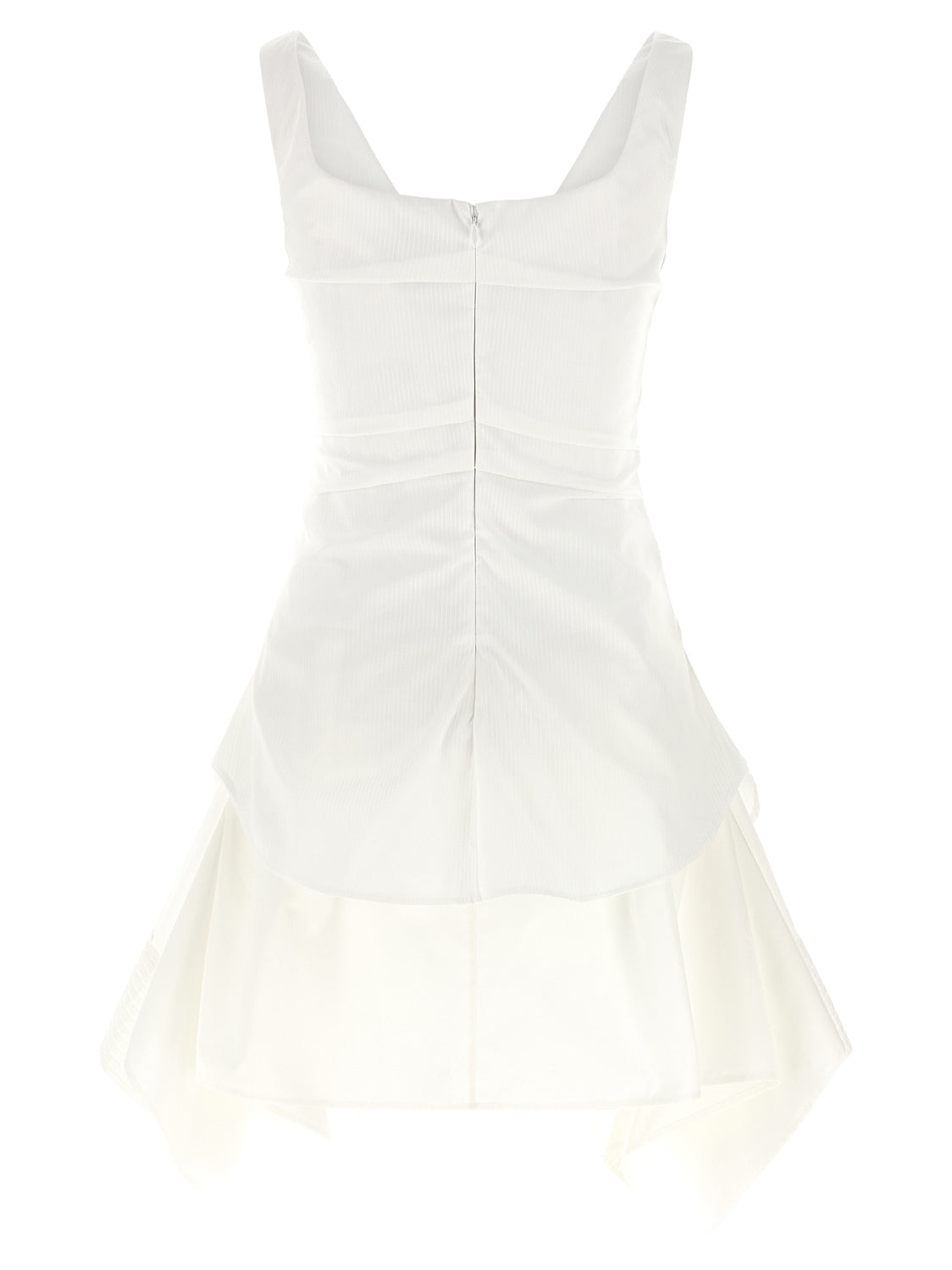 White Cotton Short Dress
