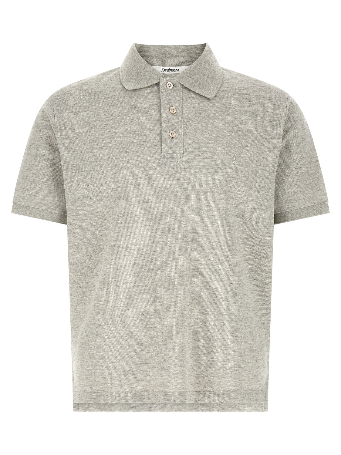 Gray Cotton Polo Shirt