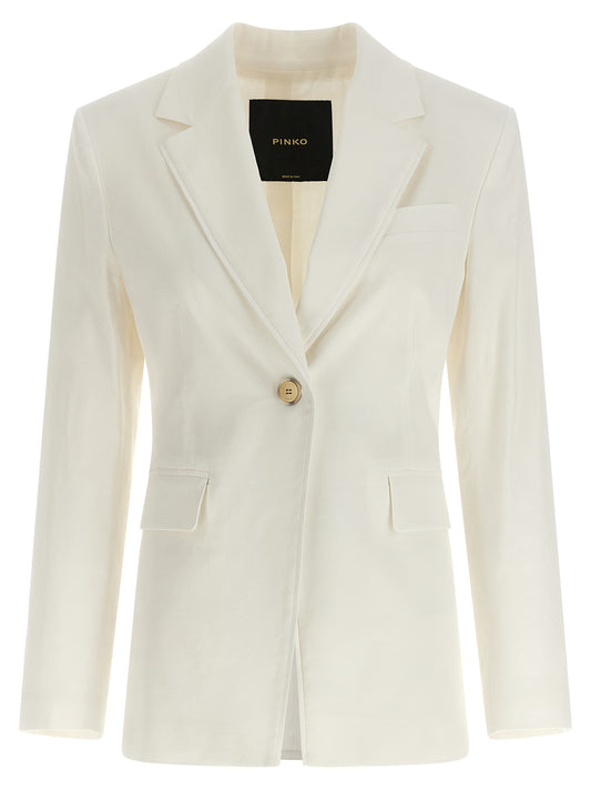 White Linen Blazer