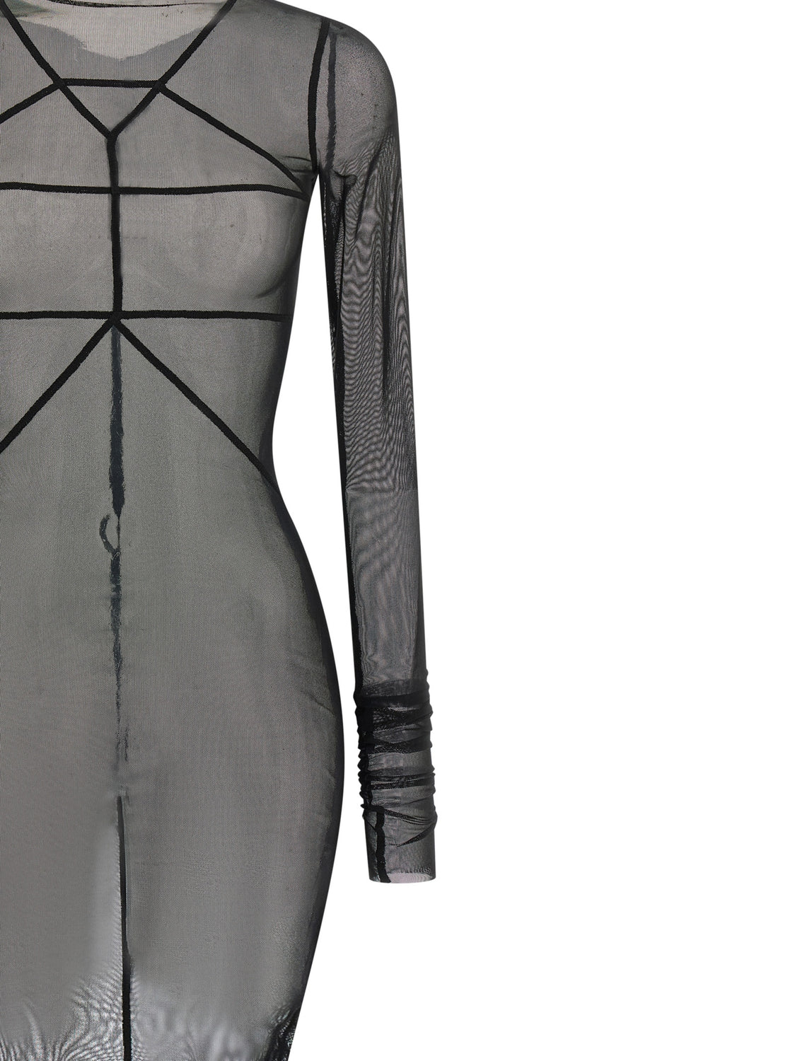 Black Nylon Long Dress