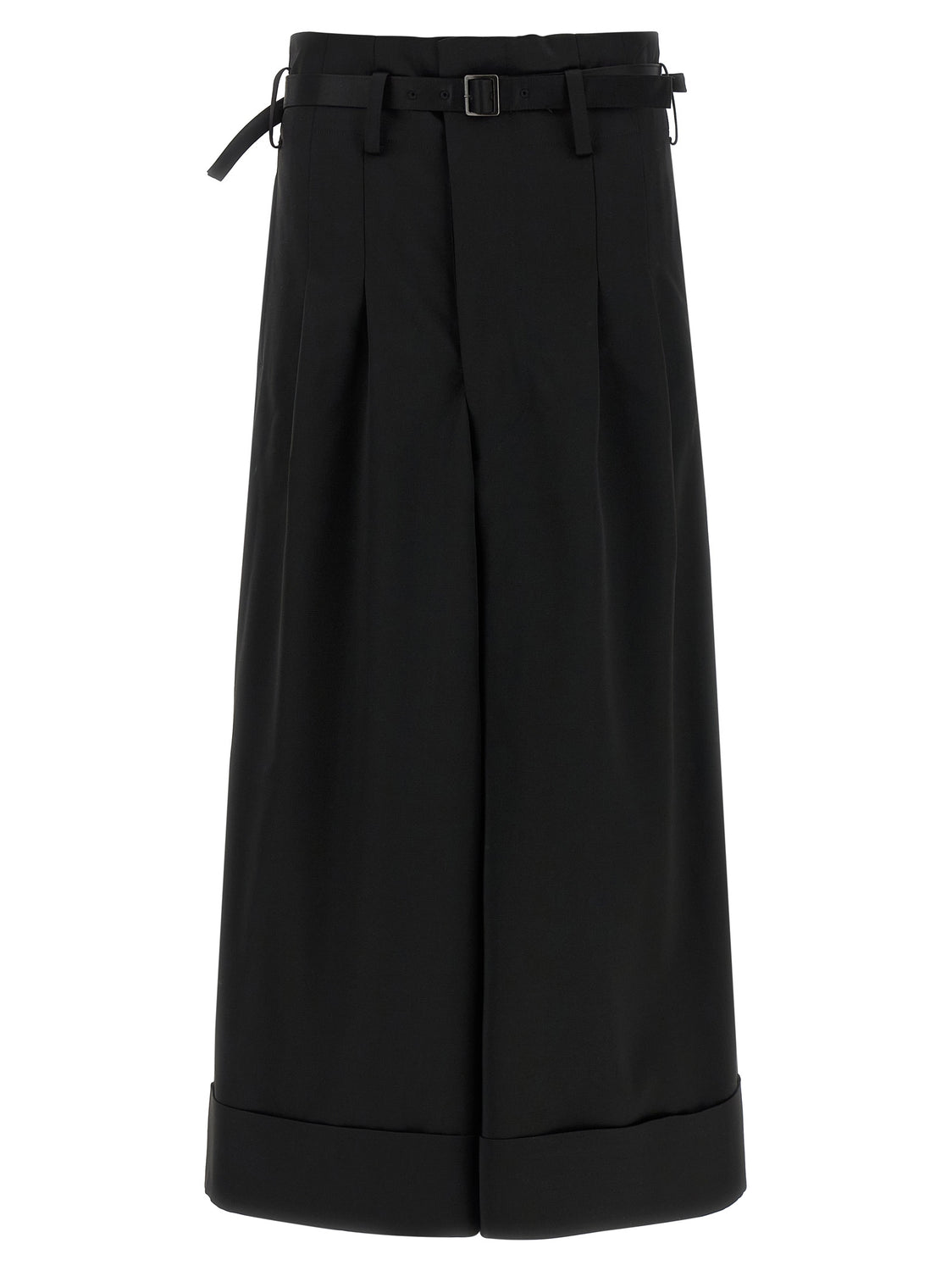 Black Acetate Flared Pants