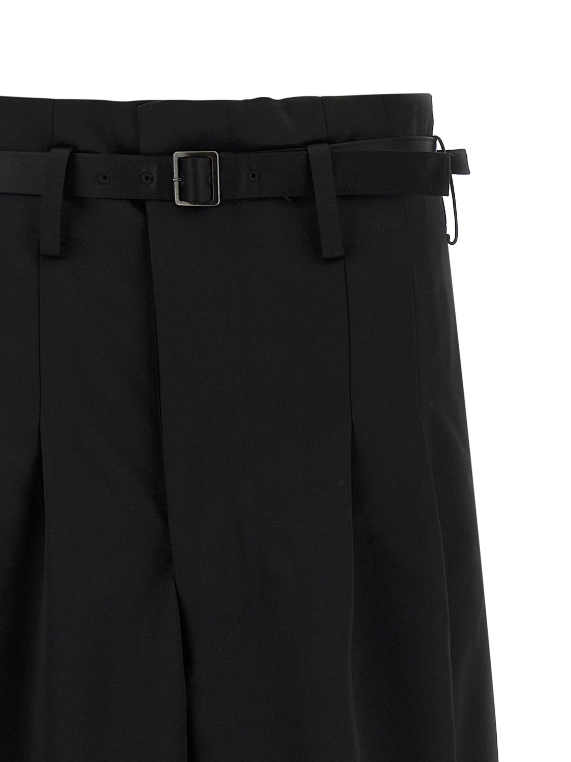Black Acetate Flared Pants