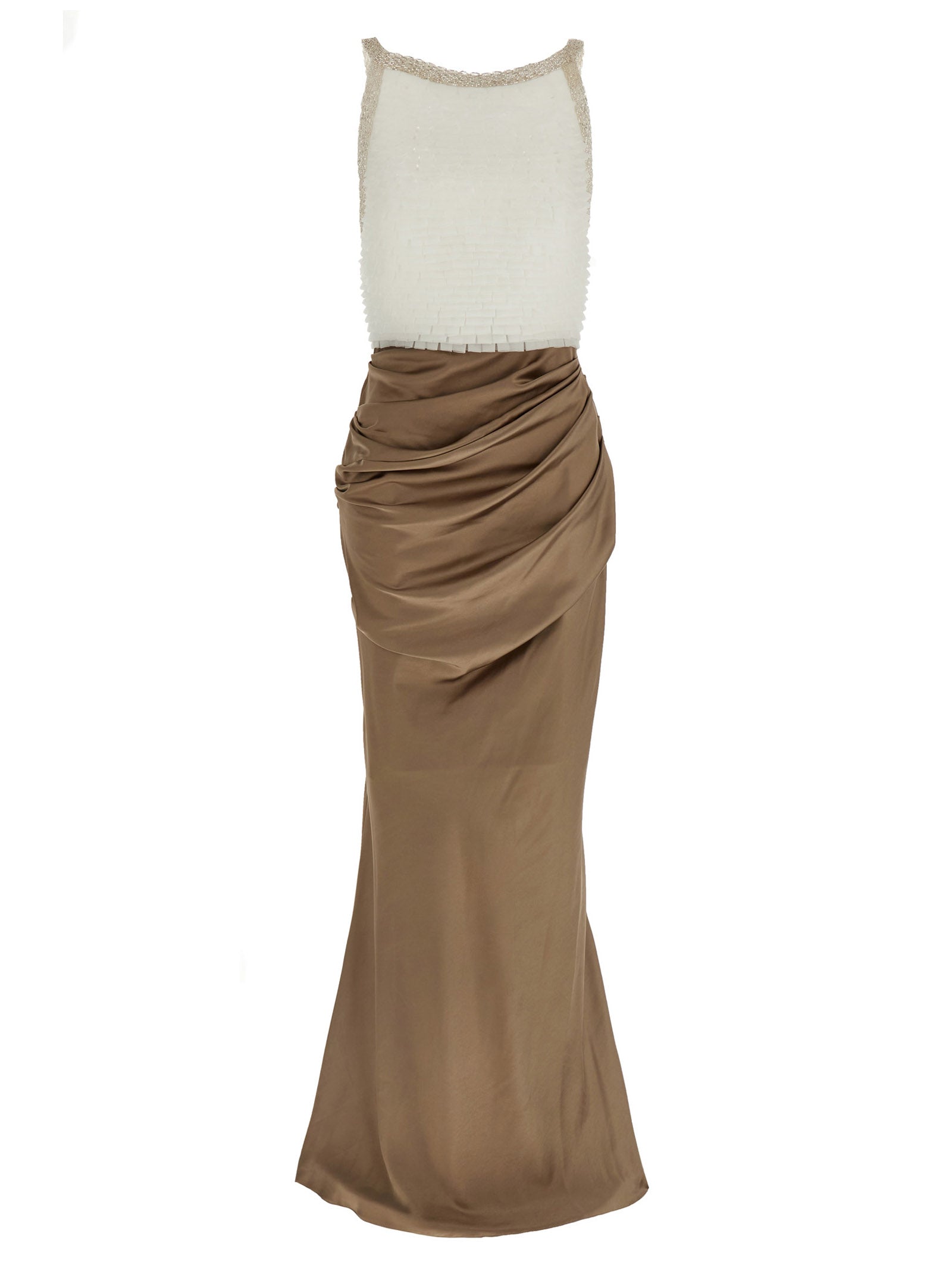 Multicolor Polyester Long Dress