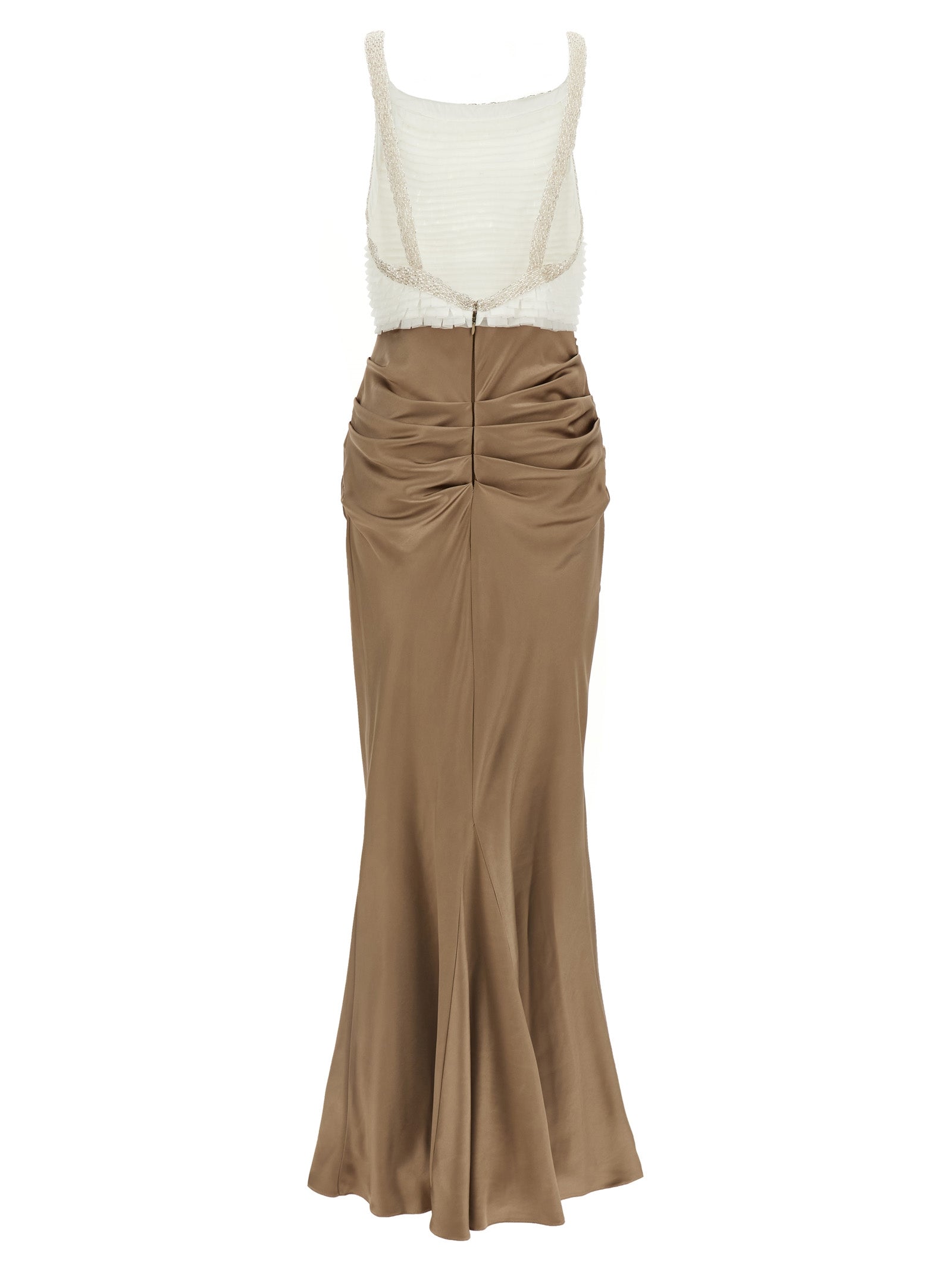 Multicolor Polyester Long Dress