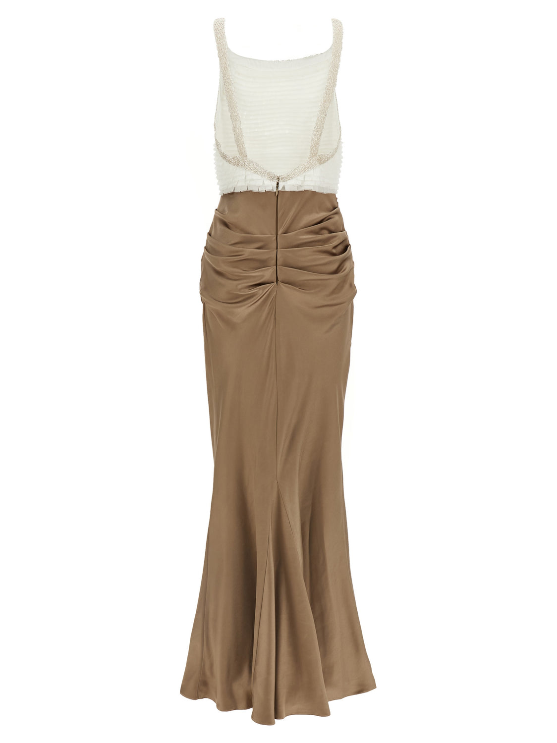 Multicolor Polyester Long Dress