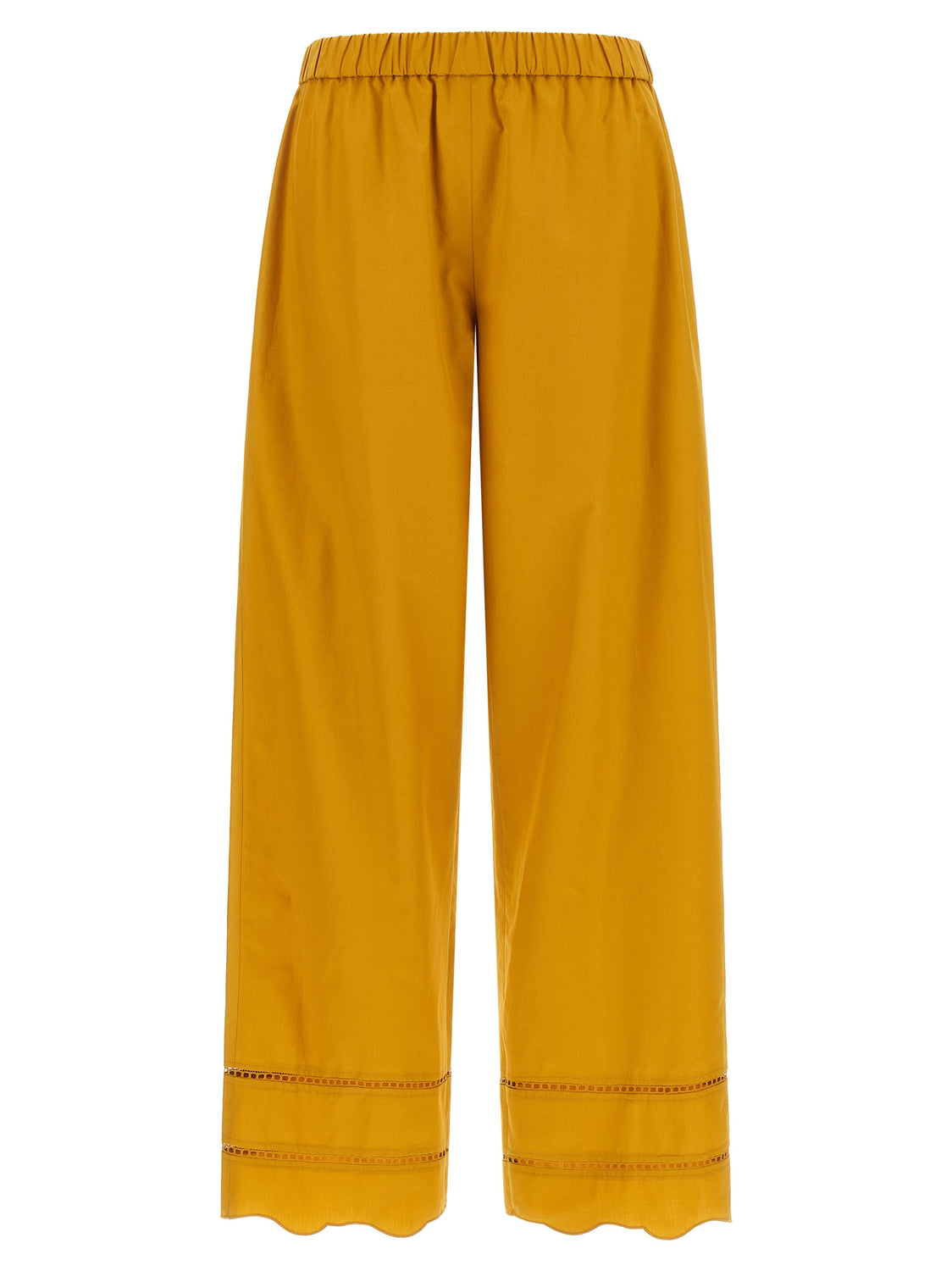Bicolor Cotton Casual Pants