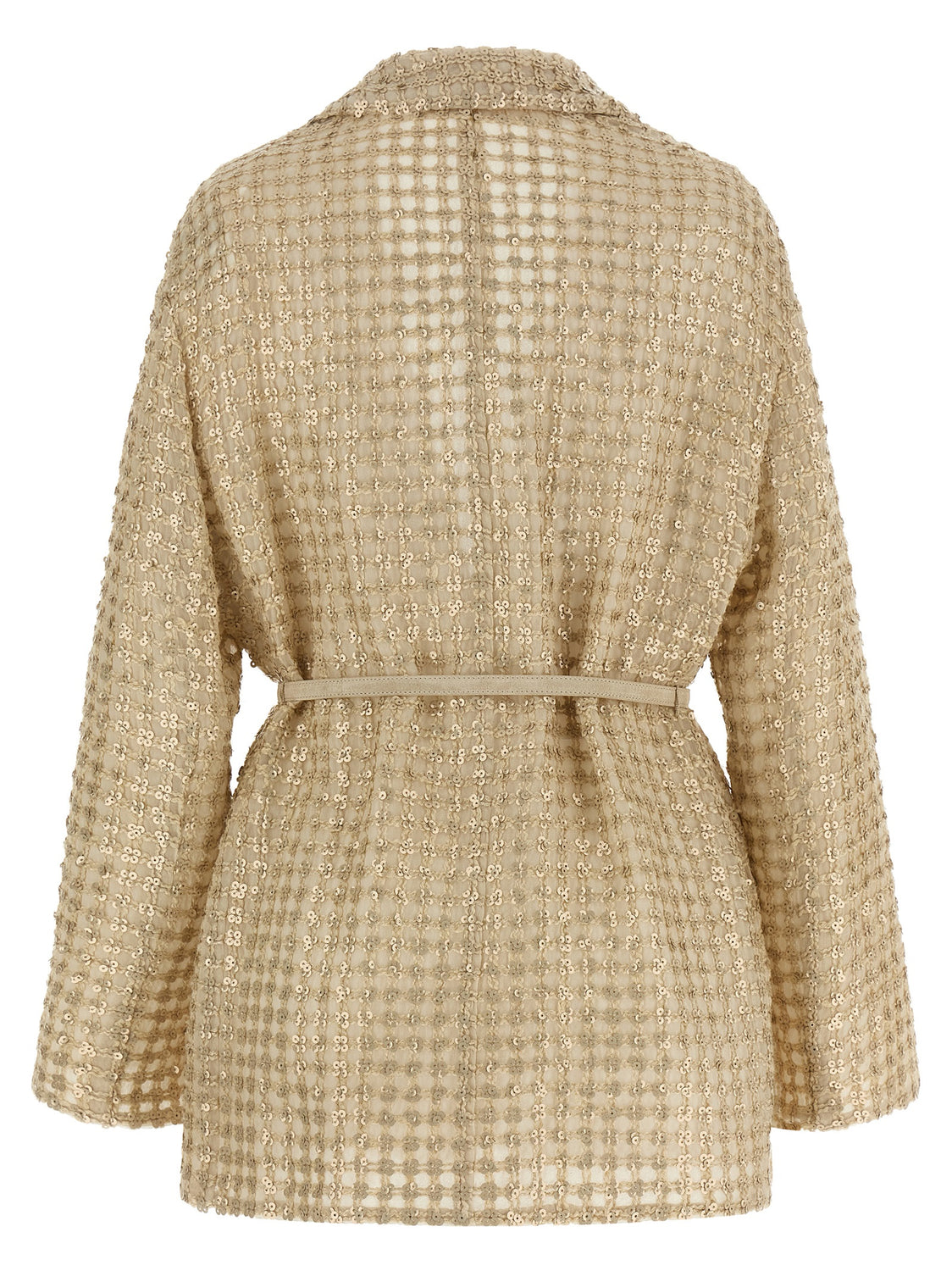 Beige Silk Blazer
