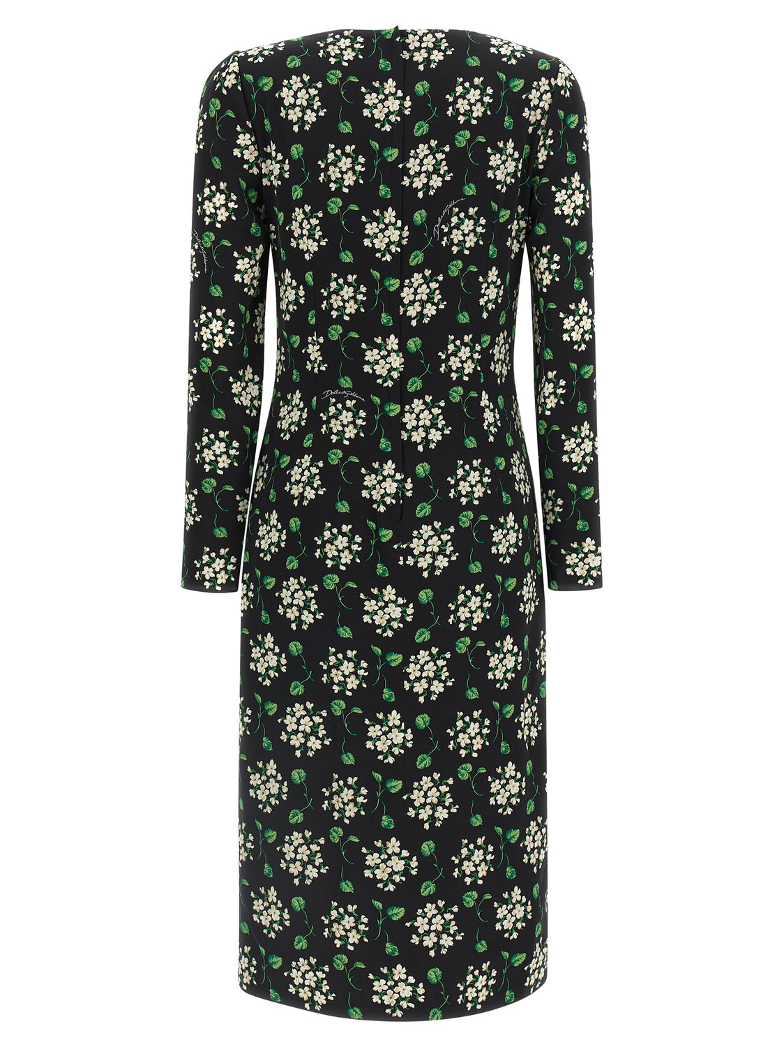 Black Synthetic Midi Dress