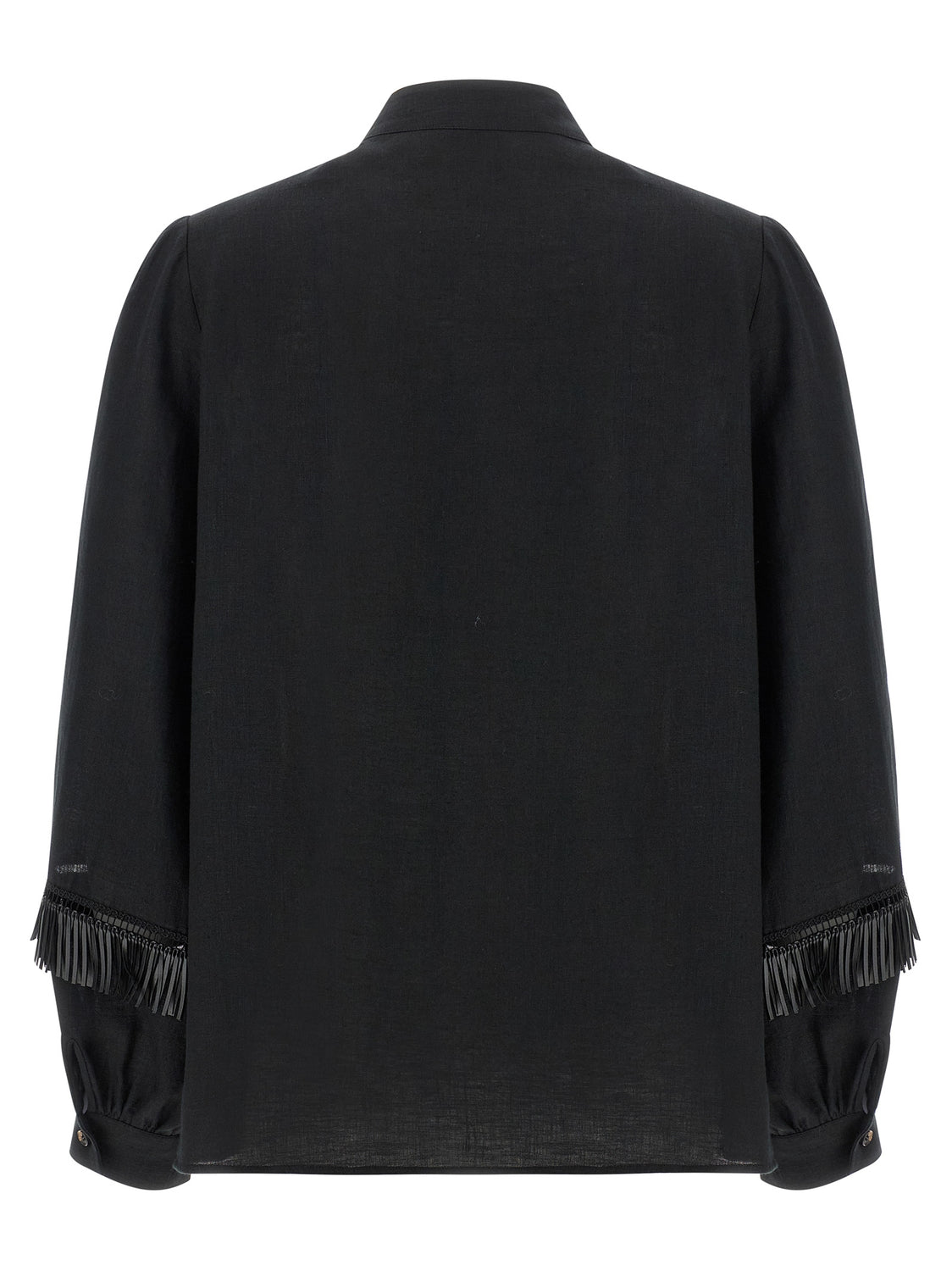 Black Linen Blouse