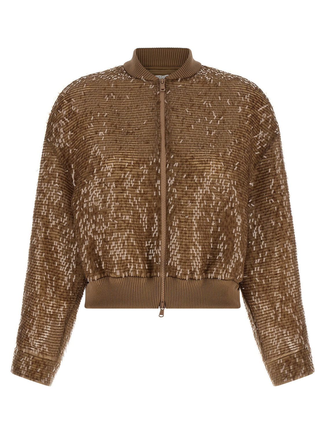 Brown Silk Cardigan