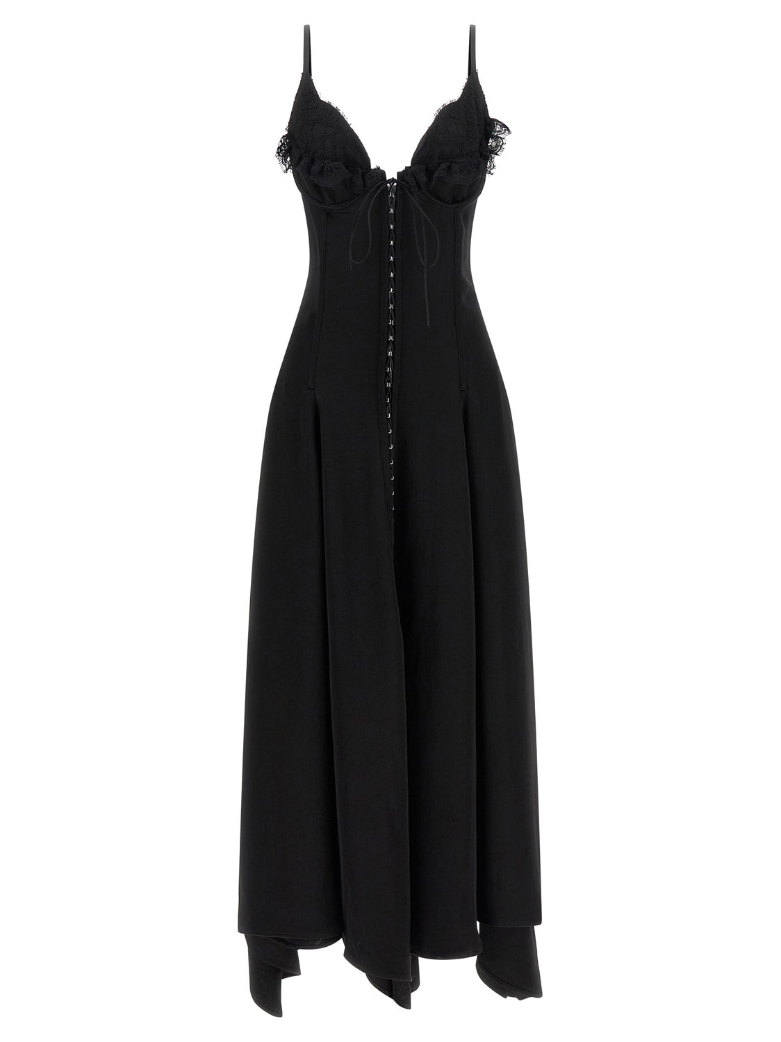 Black Acetate Long Dress