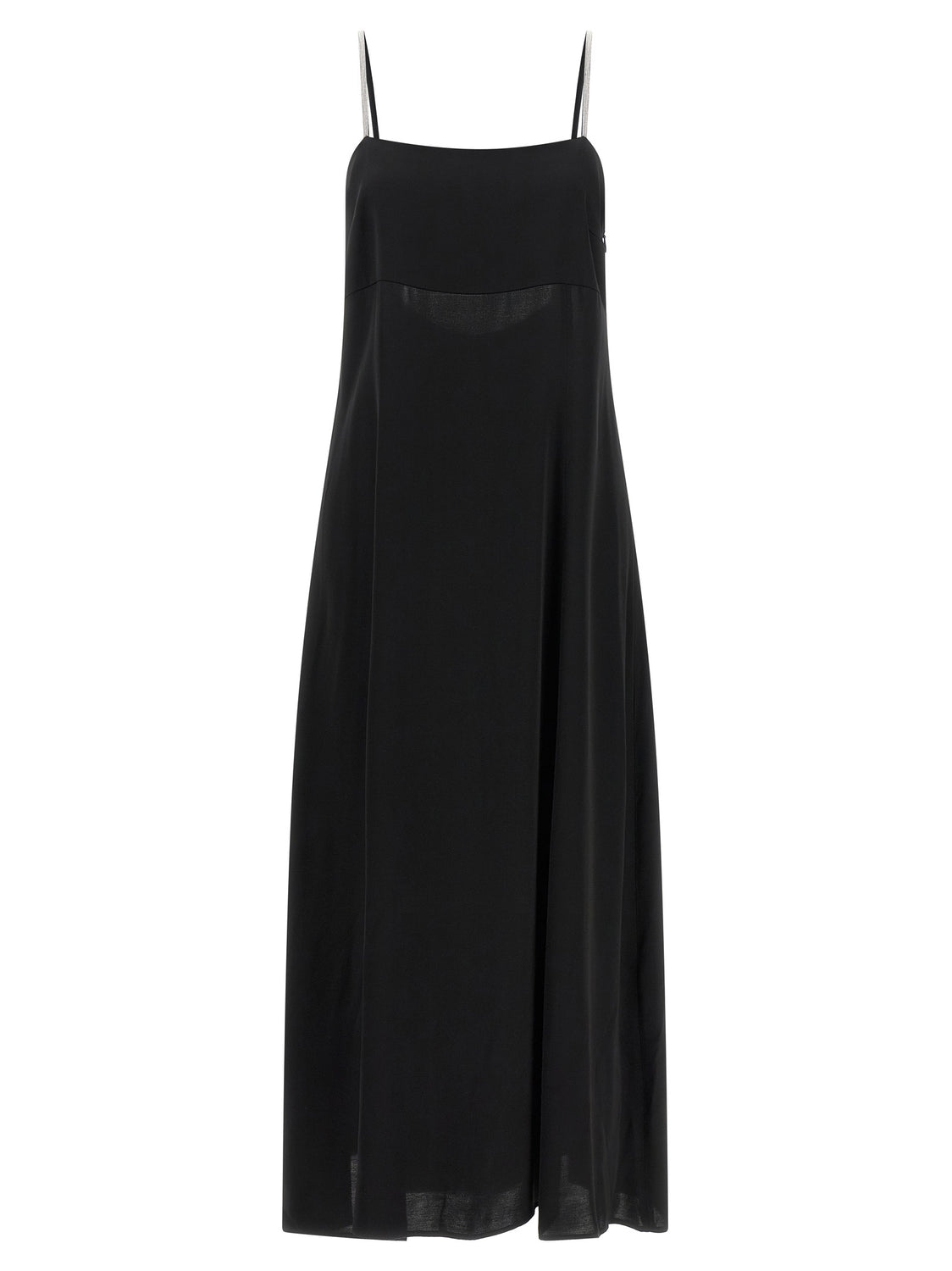 Black Viscose Long Dress