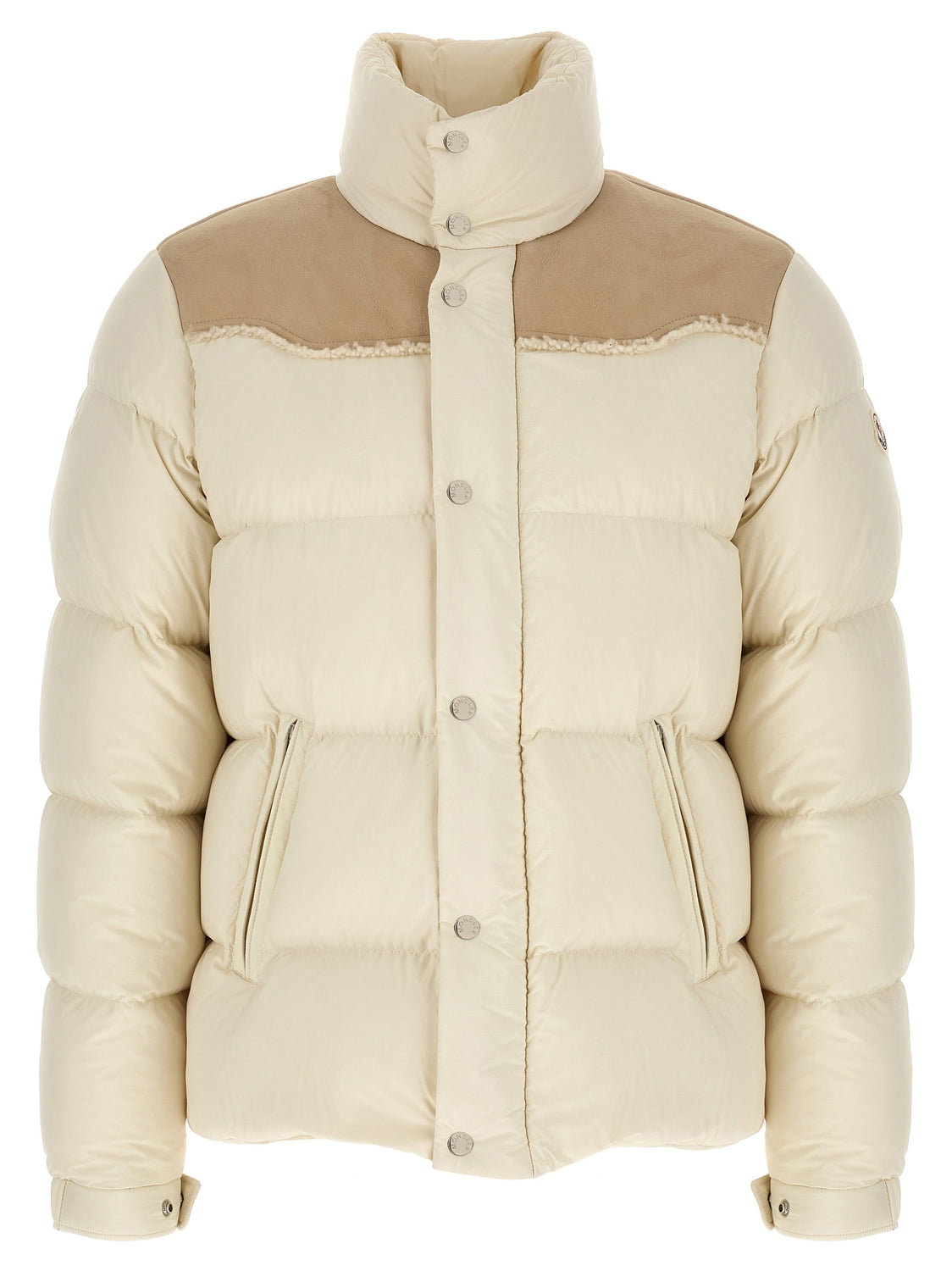 Beige Polyamide Full-Length Jacket