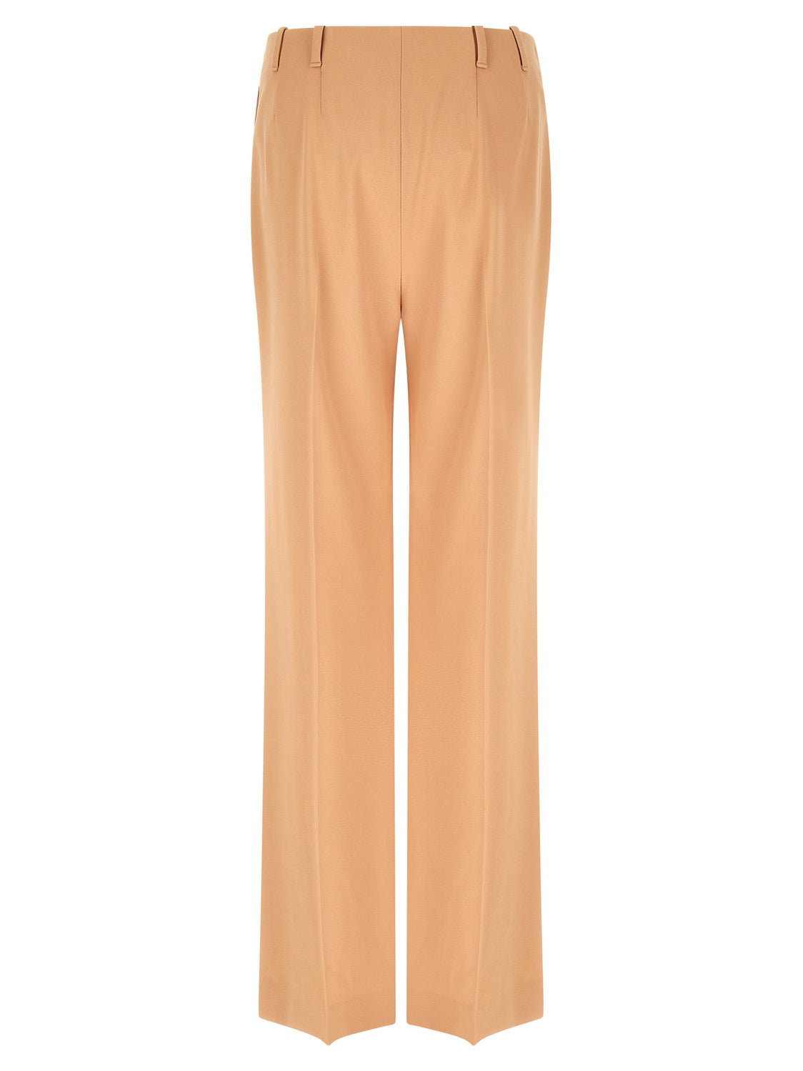 Beige Acetate Casual Pants