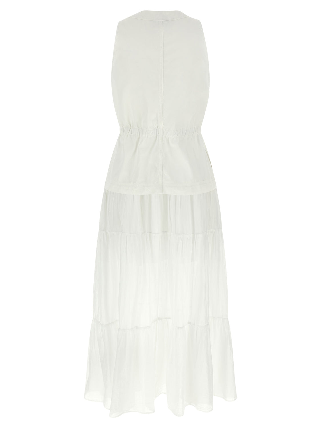 White Cotton Long Dress