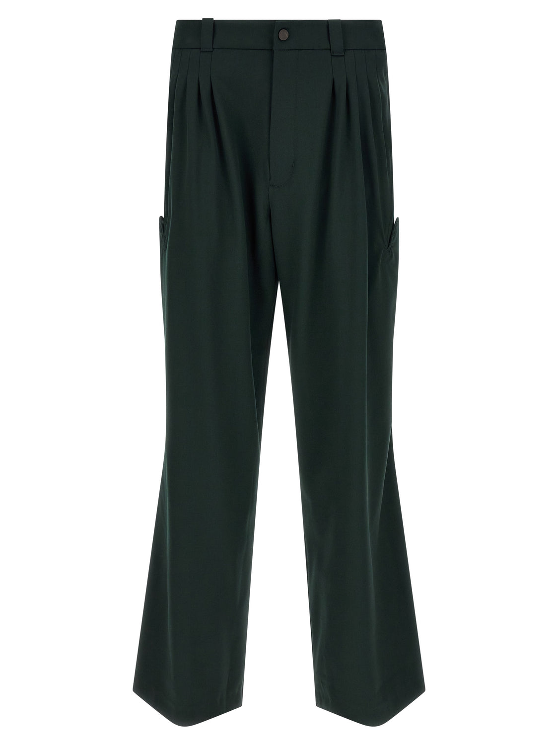 Bicolor Virgin Wool Casual Pants