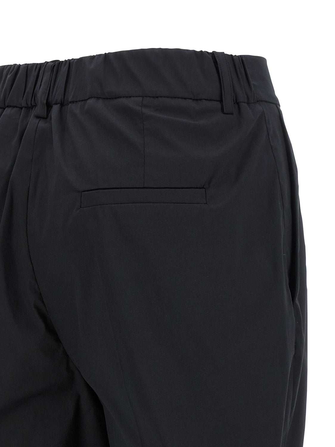 Black Cotton Casual Pants