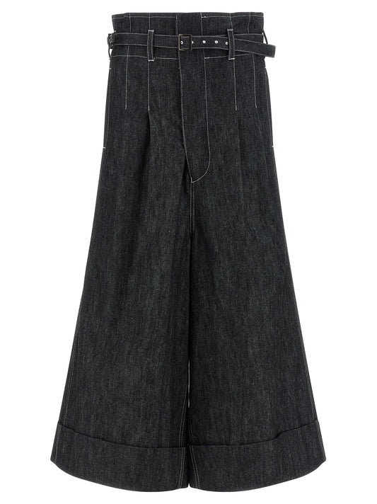Black Cotton Bermuda Shorts