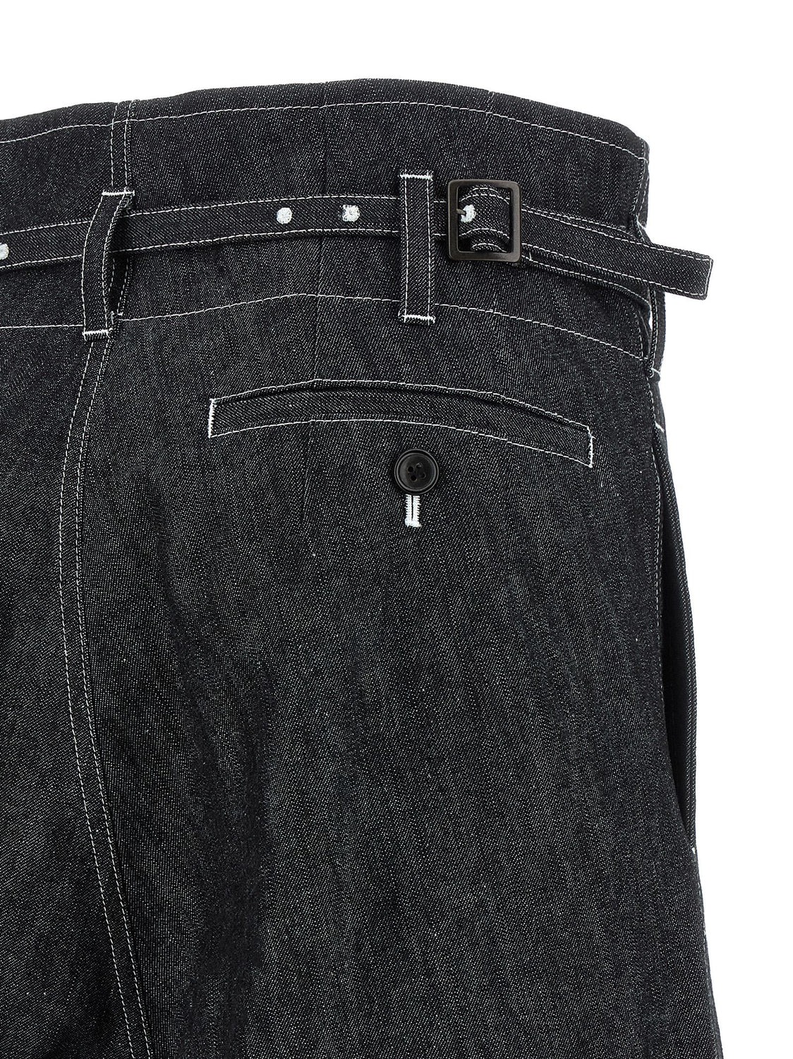 Black Cotton Bermuda Shorts
