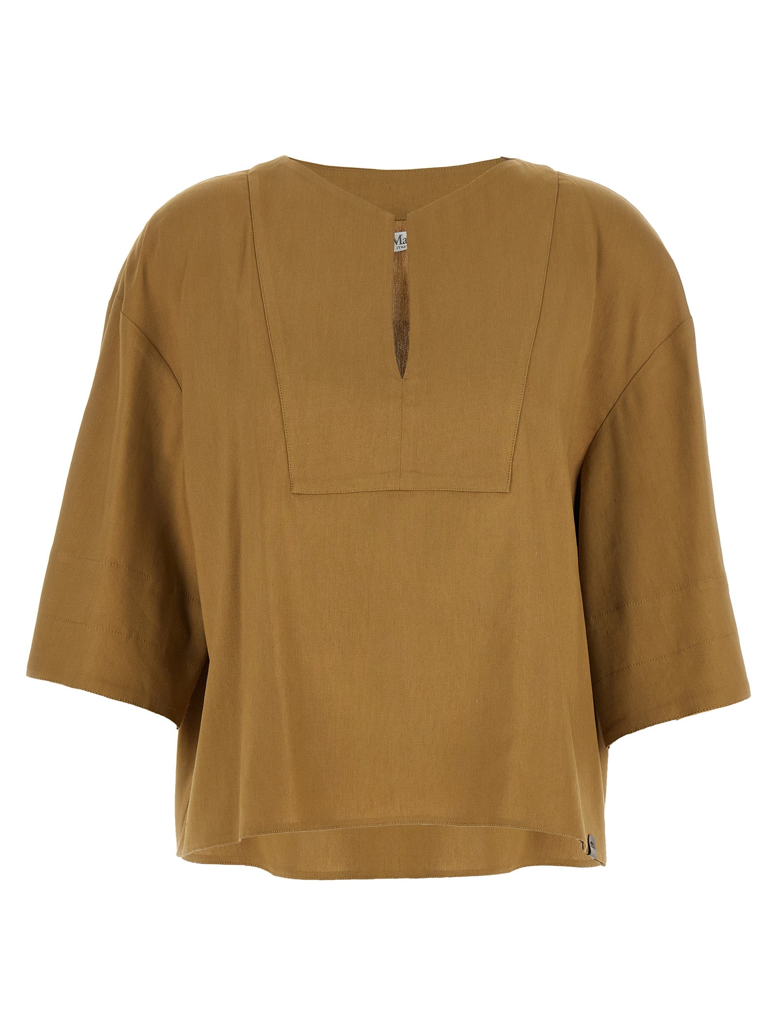 Beige Linen Blouse