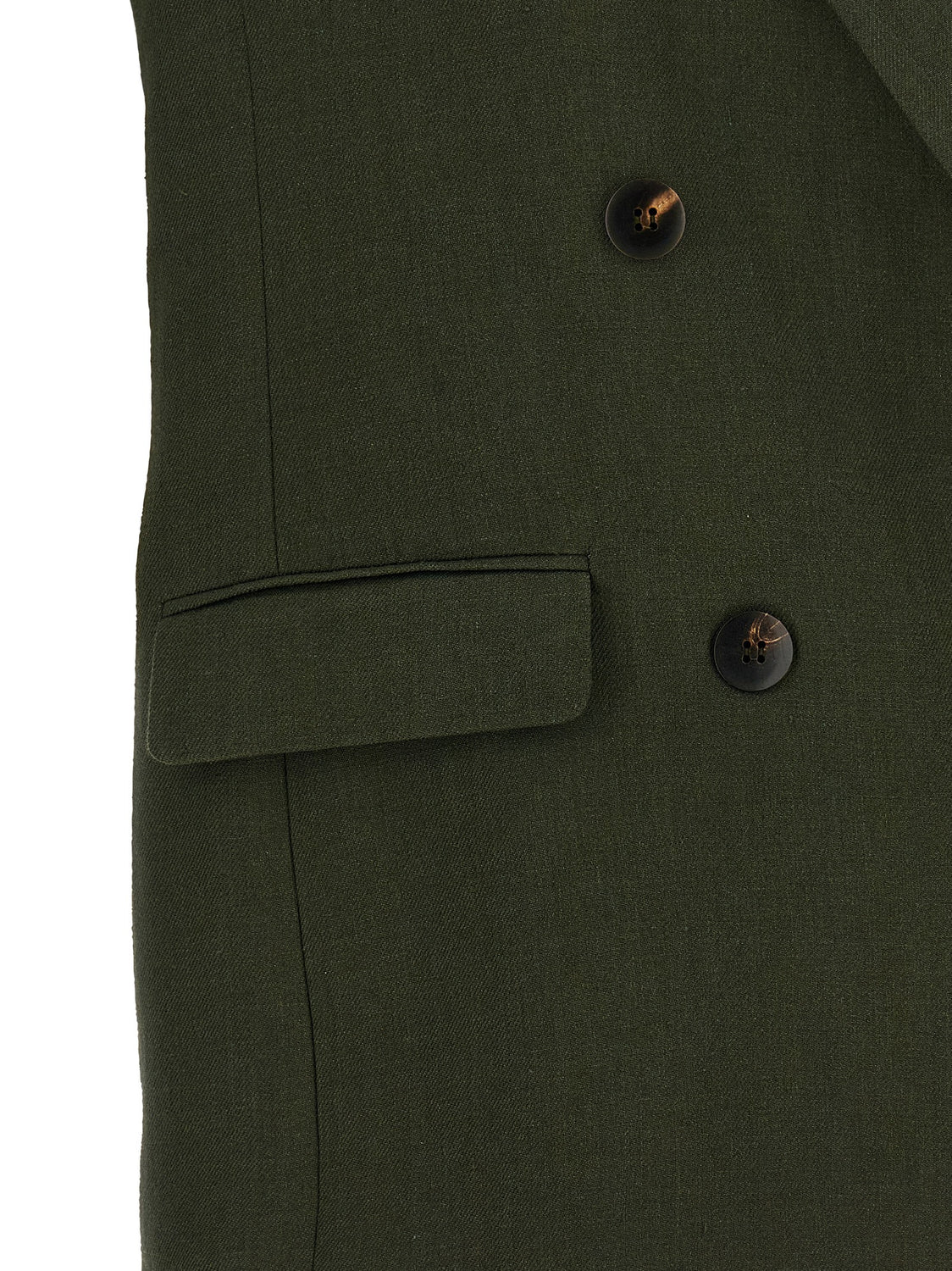 Bicolor Linen Sleeveless Jacket
