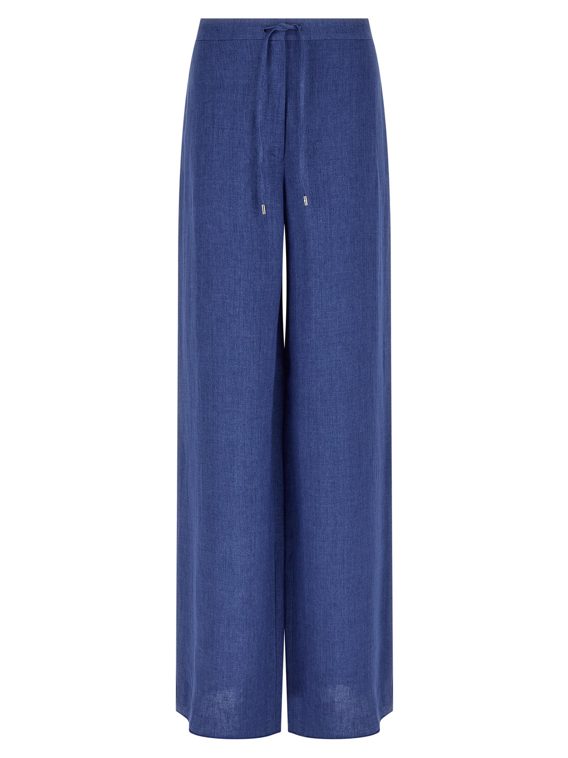 Blue Linen Casual Pants