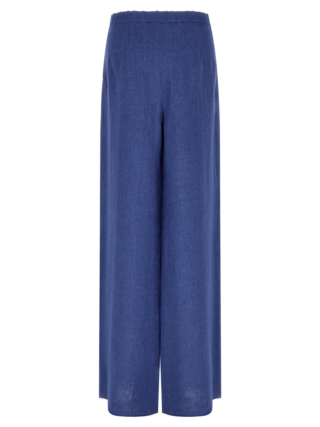 Blue Linen Casual Pants