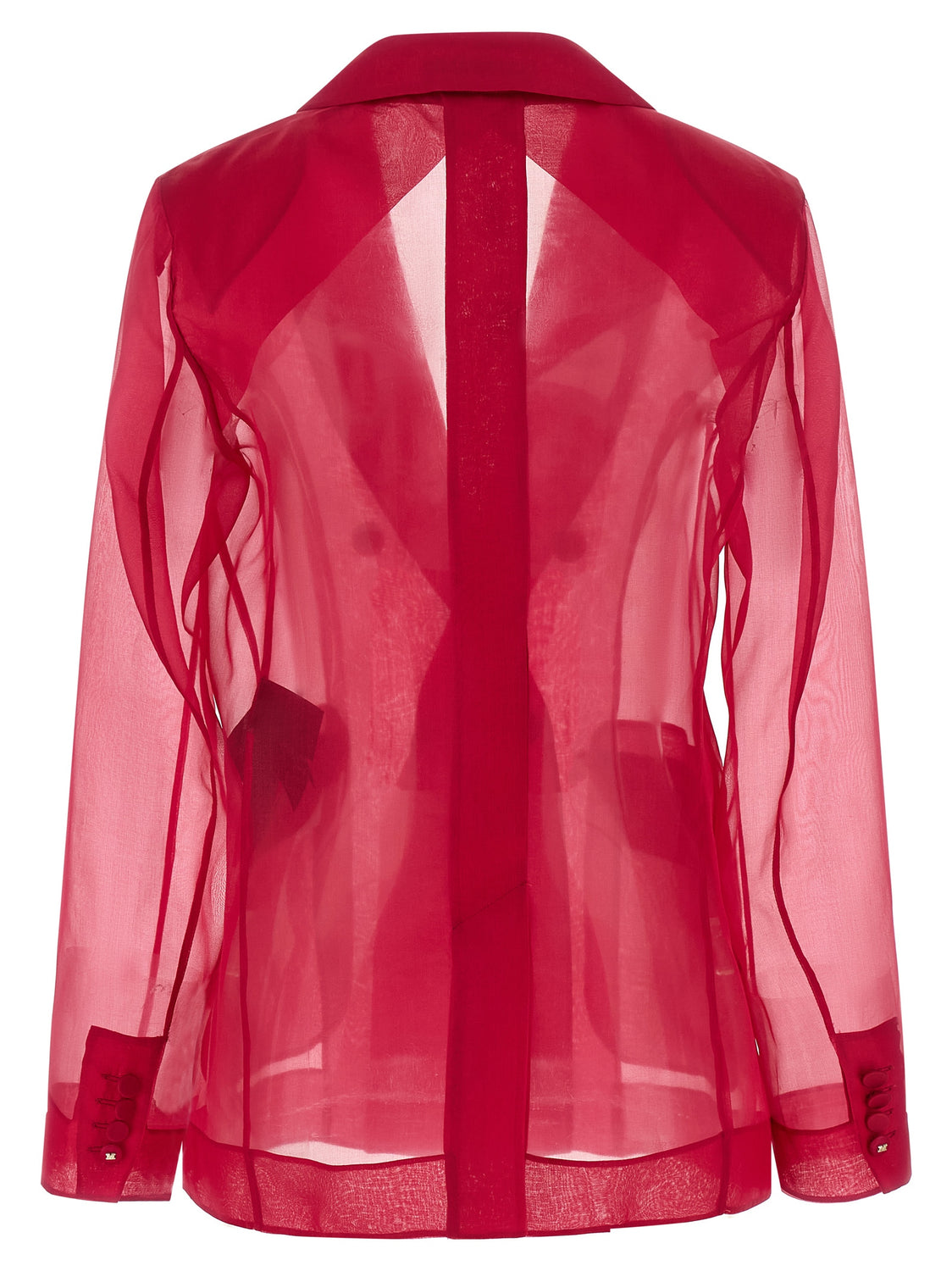 Fuchsia Silk Blazer