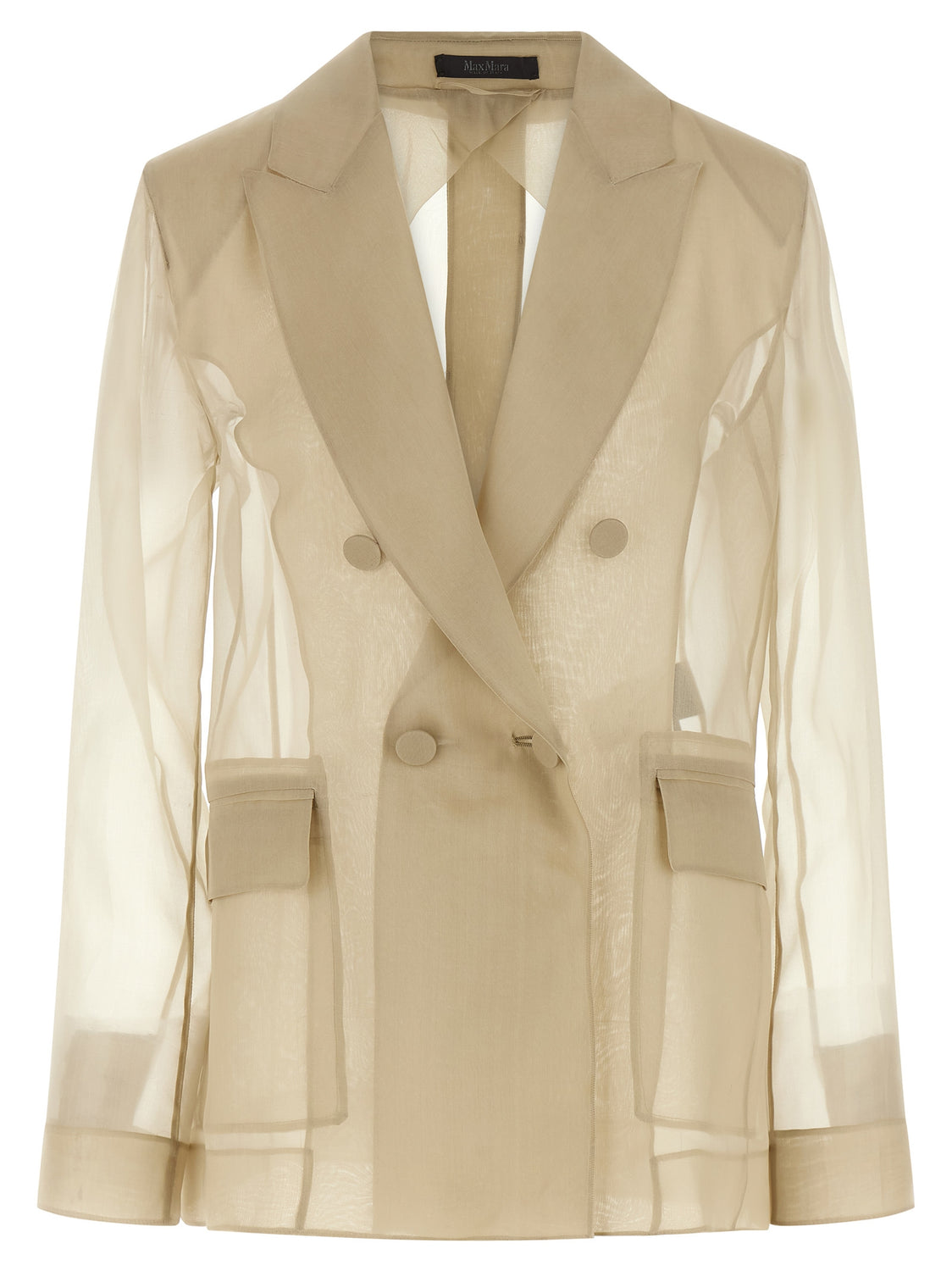 Beige Silk Blazer