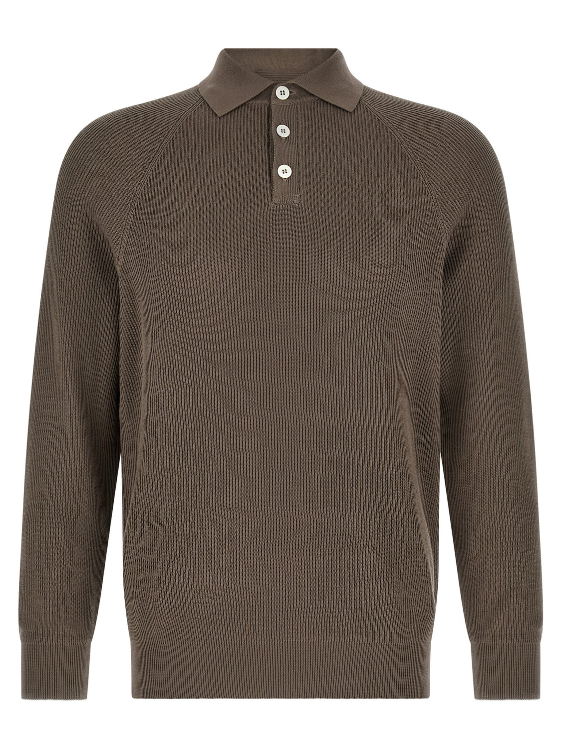 Brown Cotton Polo Shirt