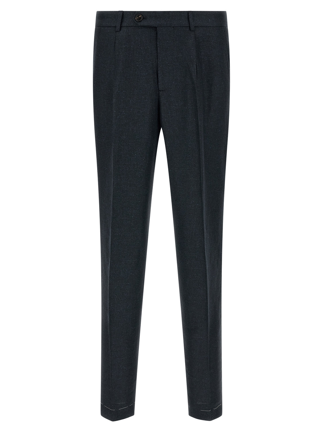 Blue Silk Two-Piece Suit
