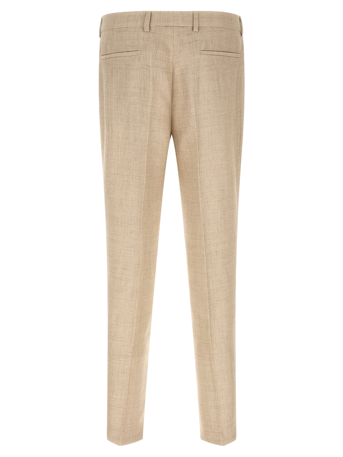 Beige Silk Two-Piece Suit