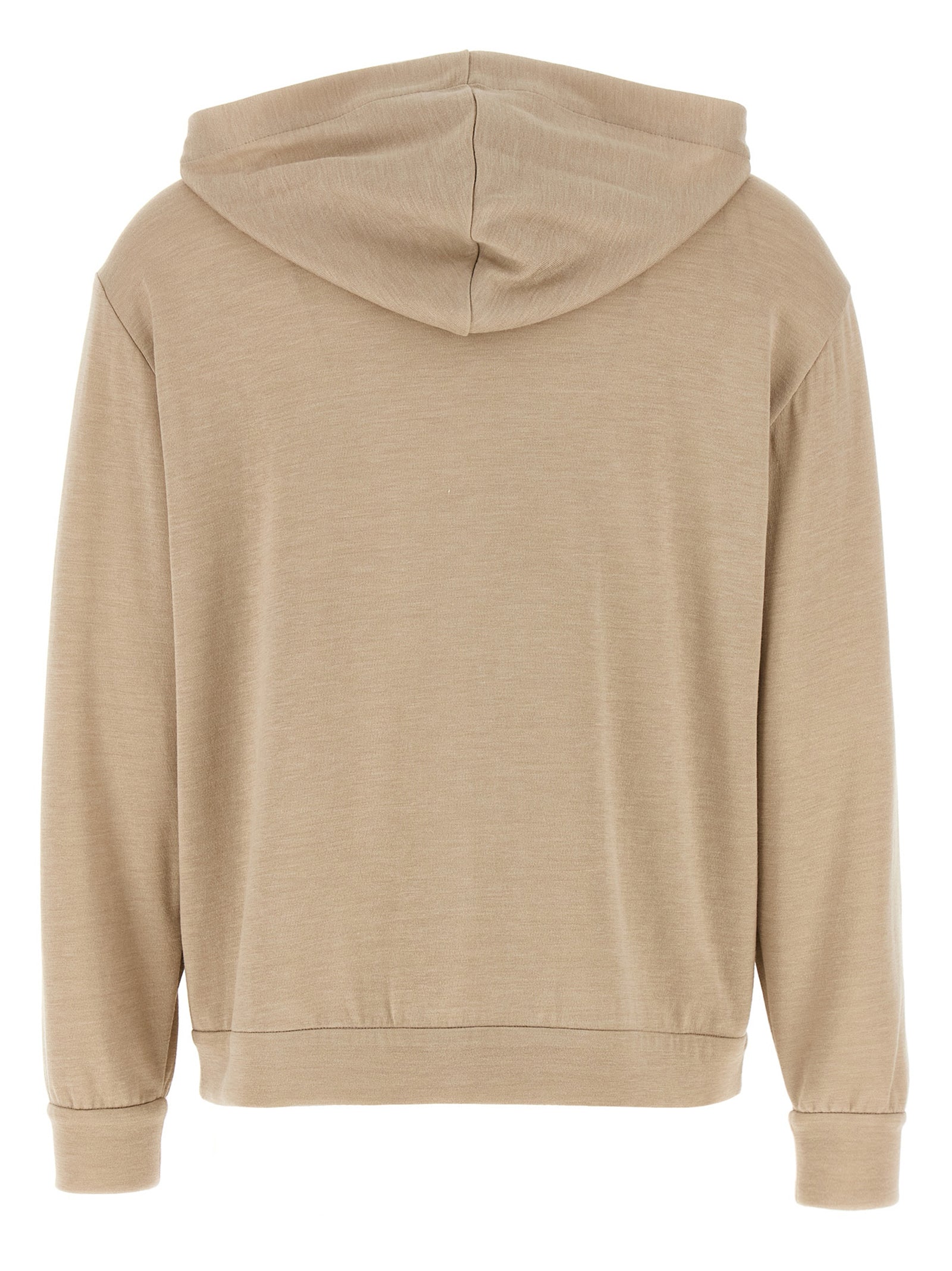 Beige Cotton Hoodie