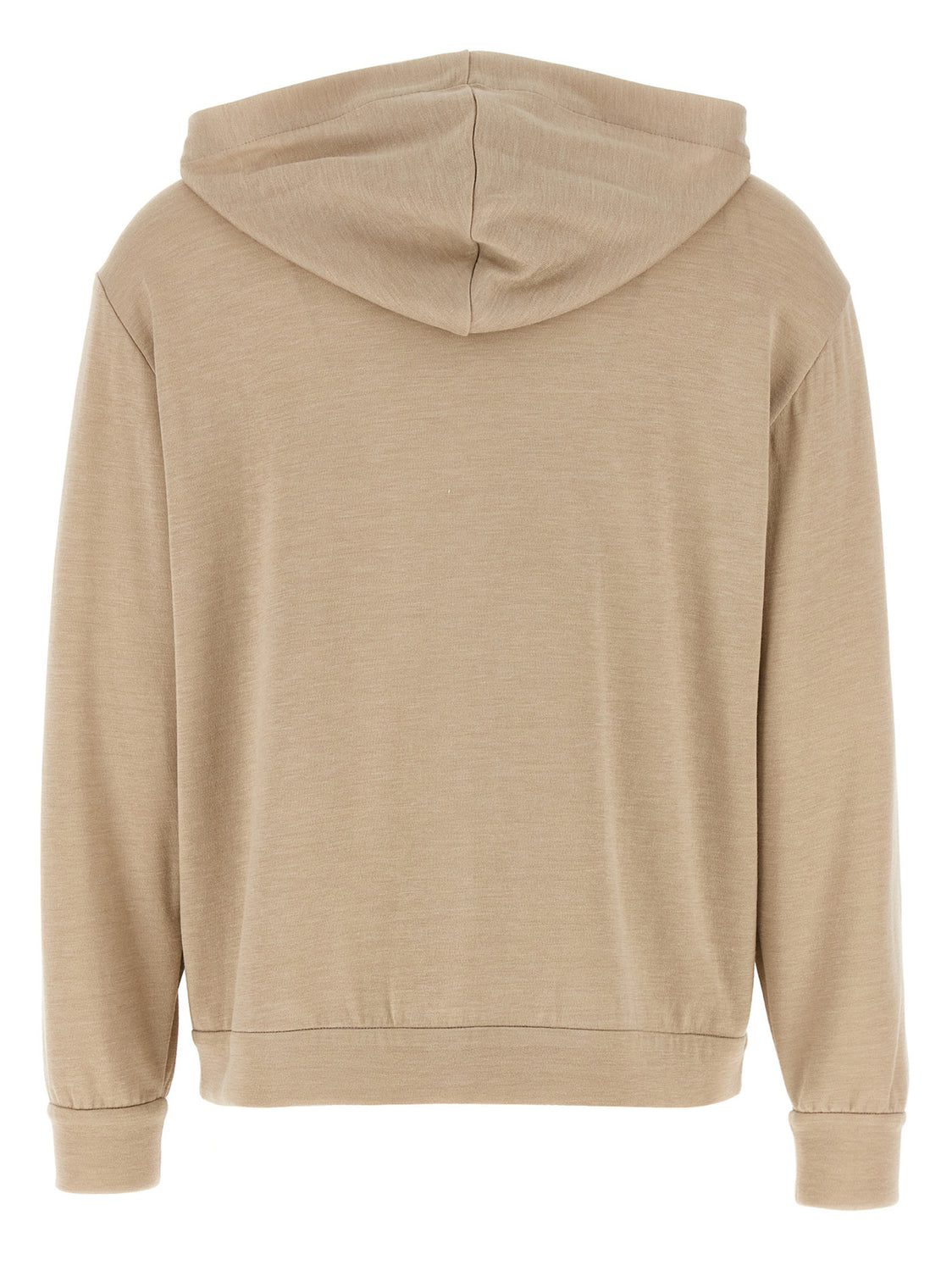 Beige Cotton Hoodie