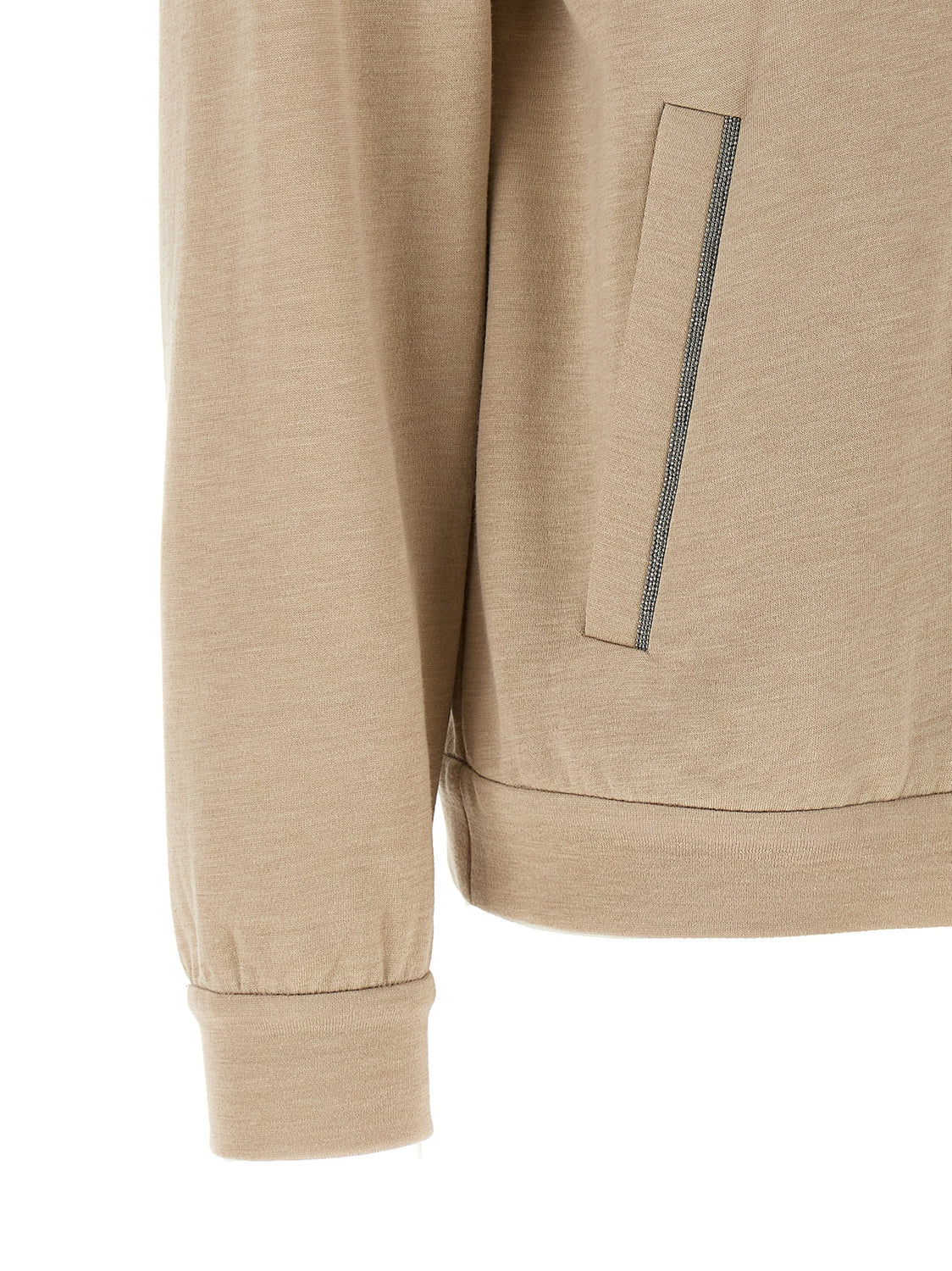 Beige Cotton Hoodie