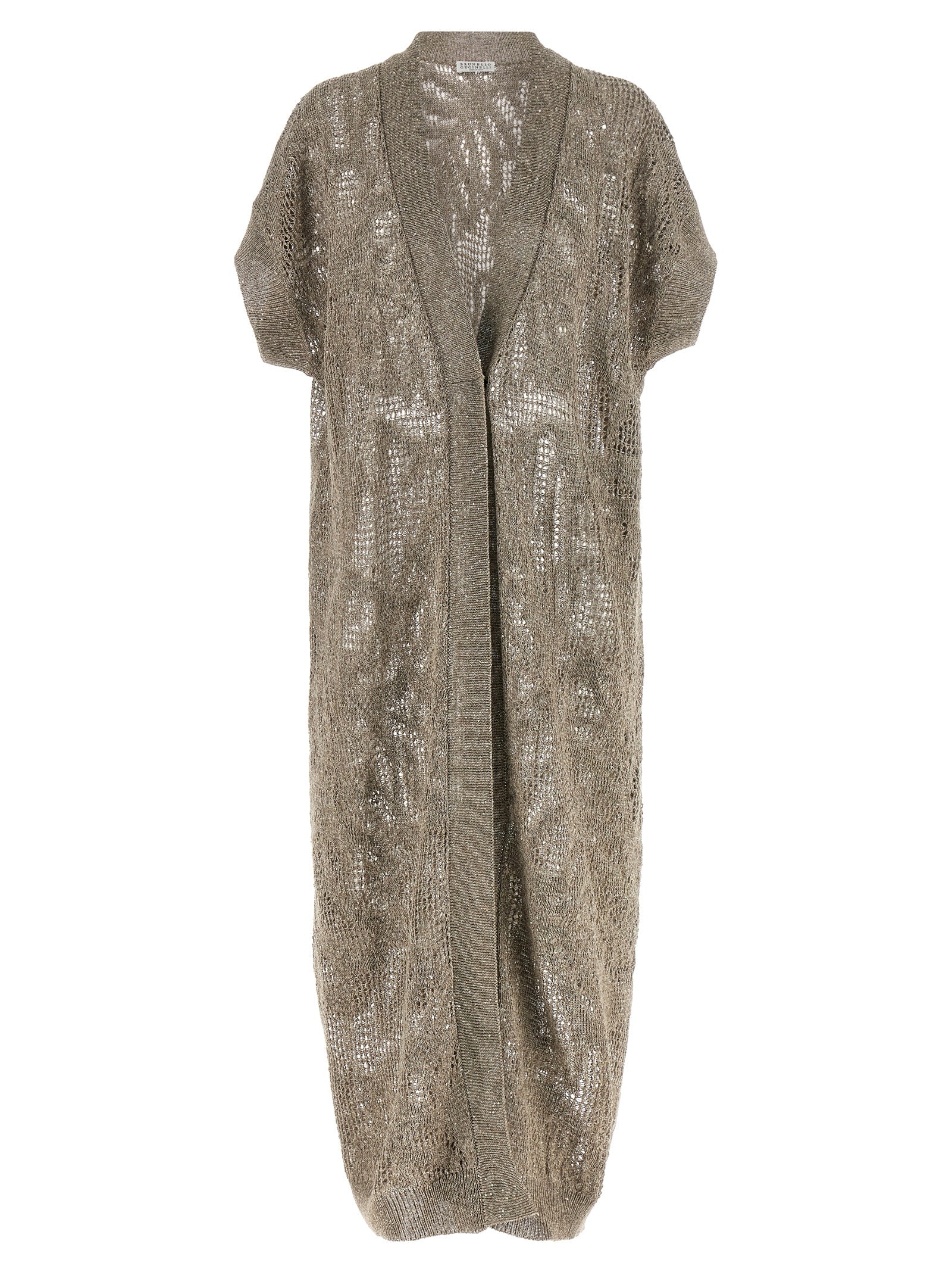 Brown Linen Cardigan