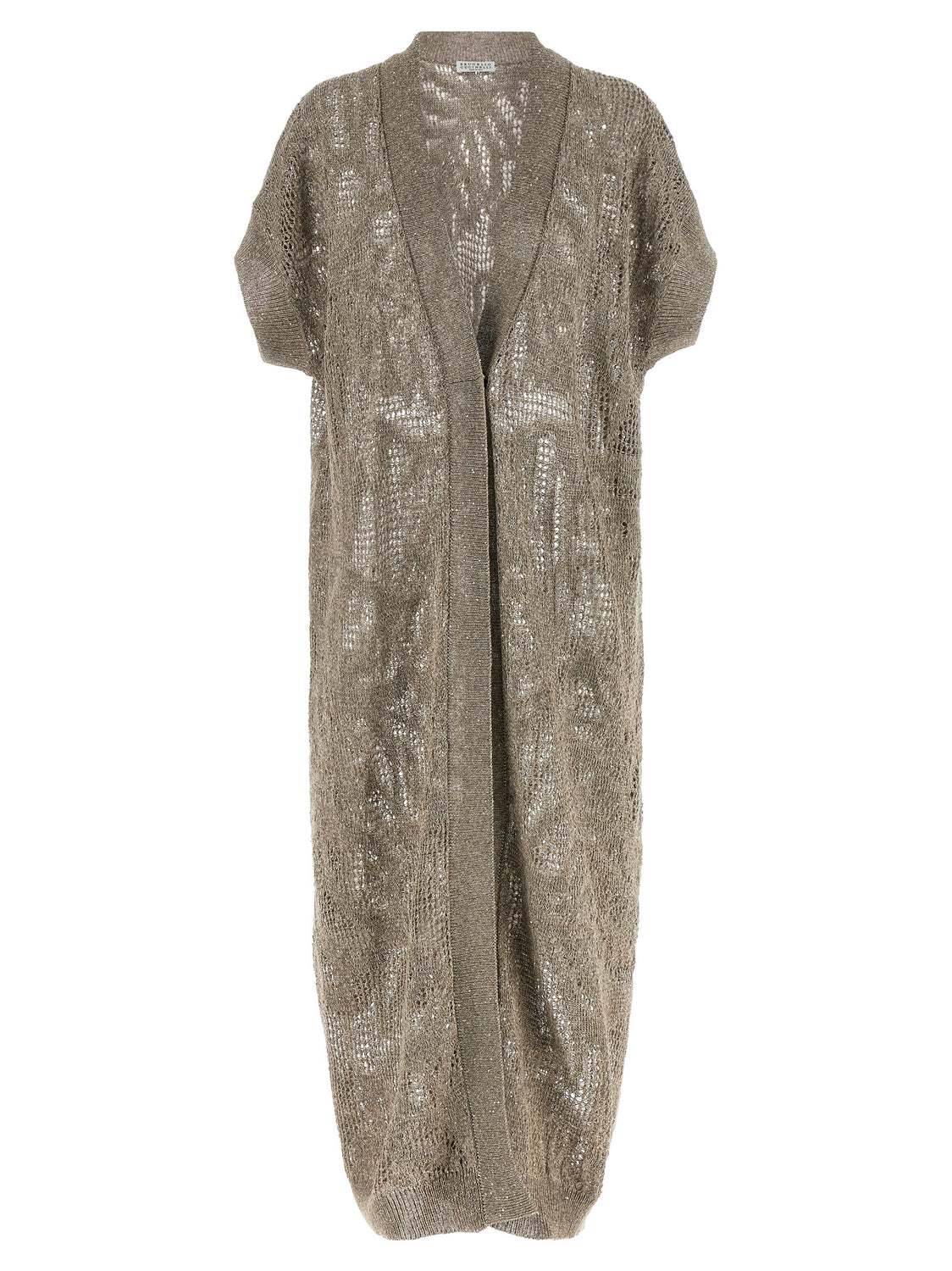 Brown Linen Cardigan