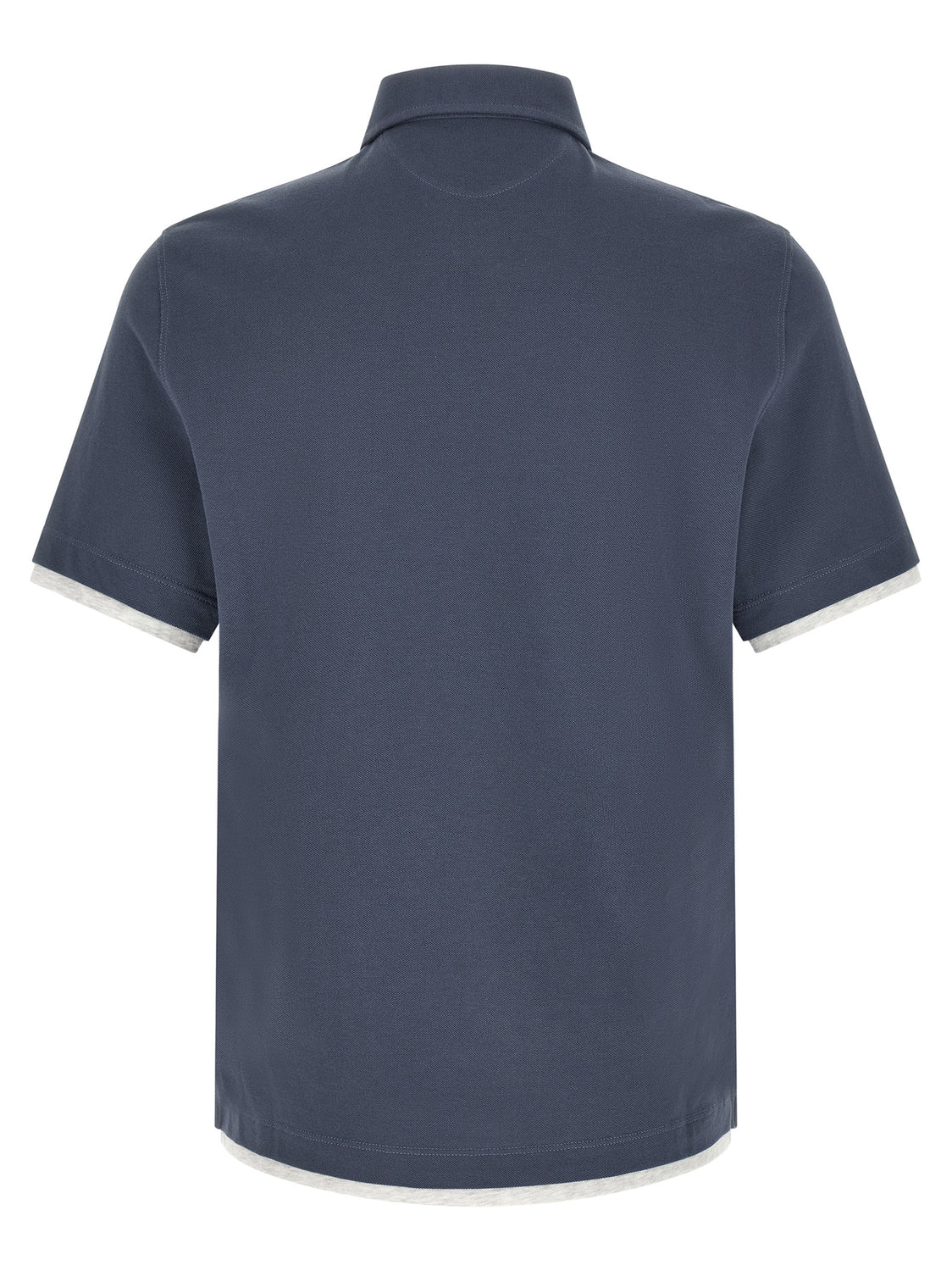 Blue Cotton Polo Shirt