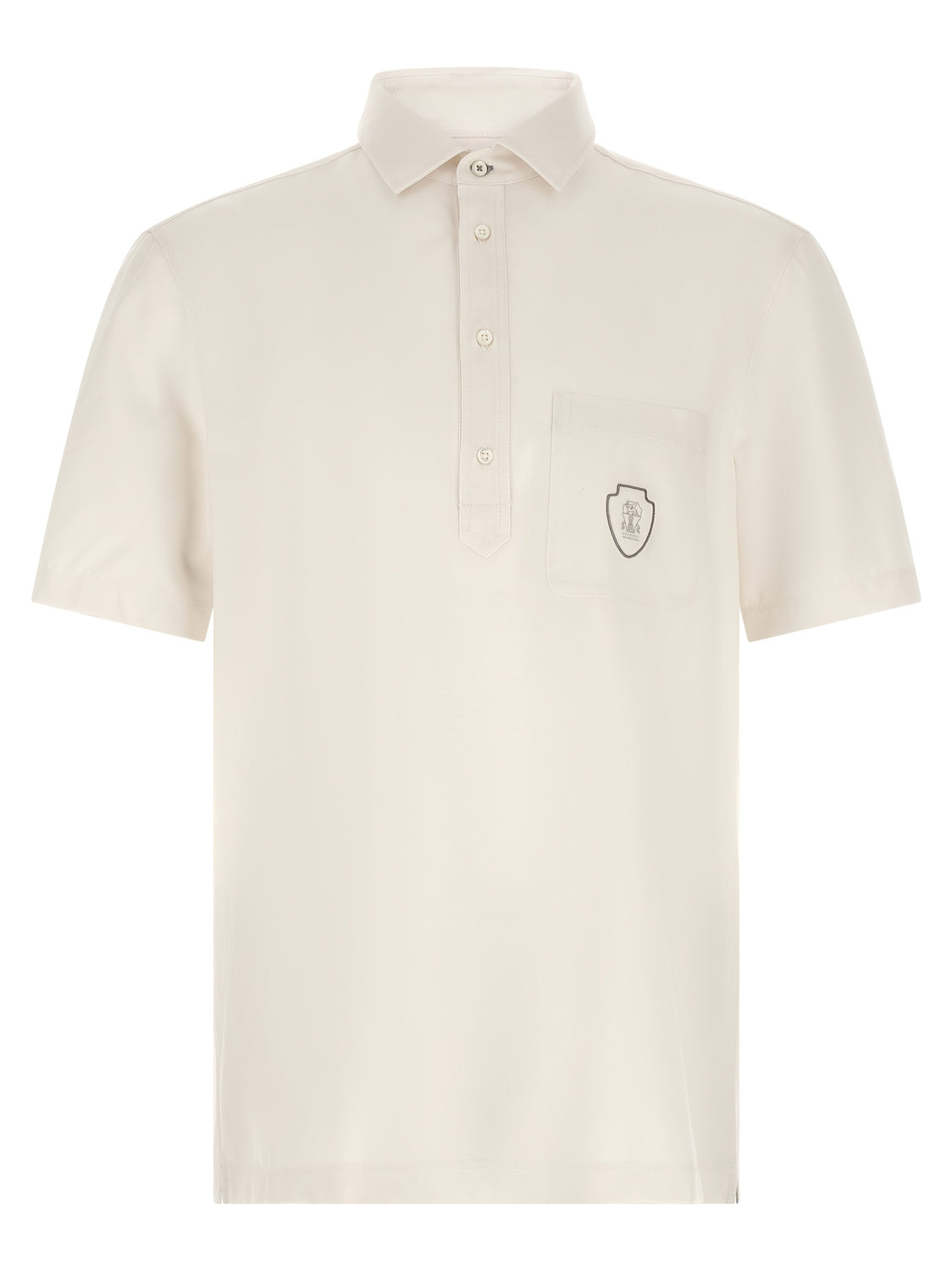 White Virgin Wool Polo Shirt
