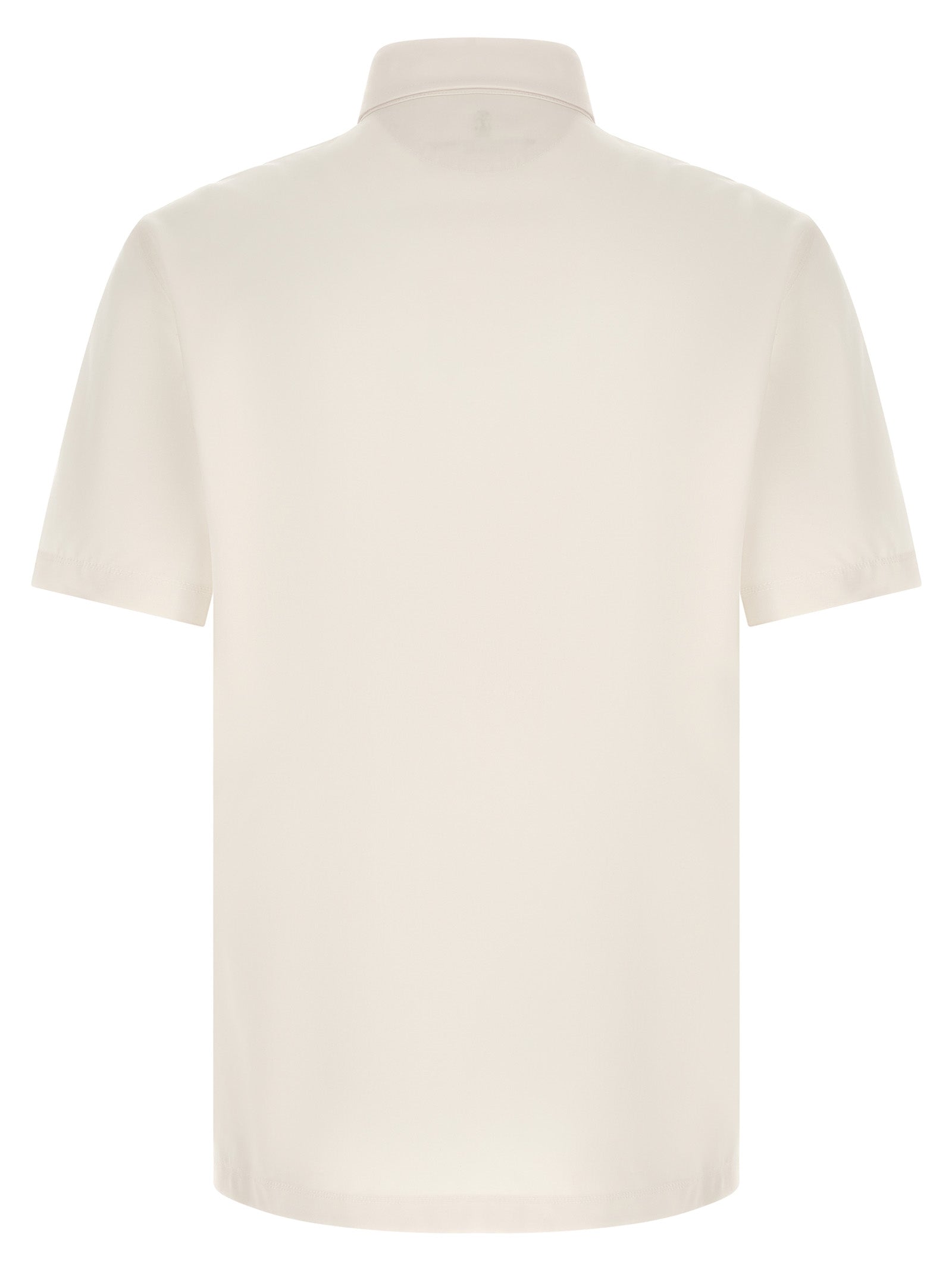 White Virgin Wool Polo Shirt